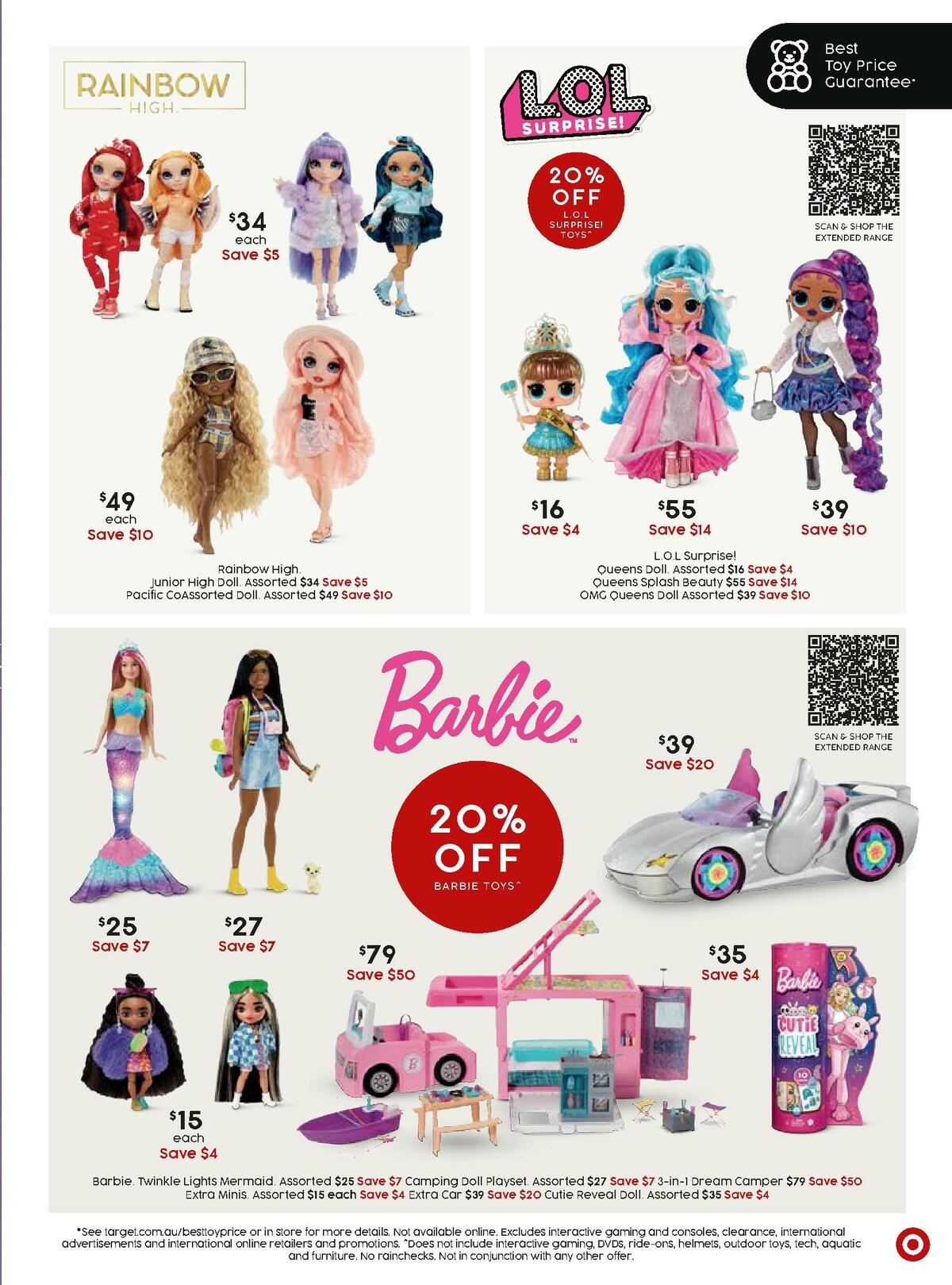 Target Catalogues from 7 April