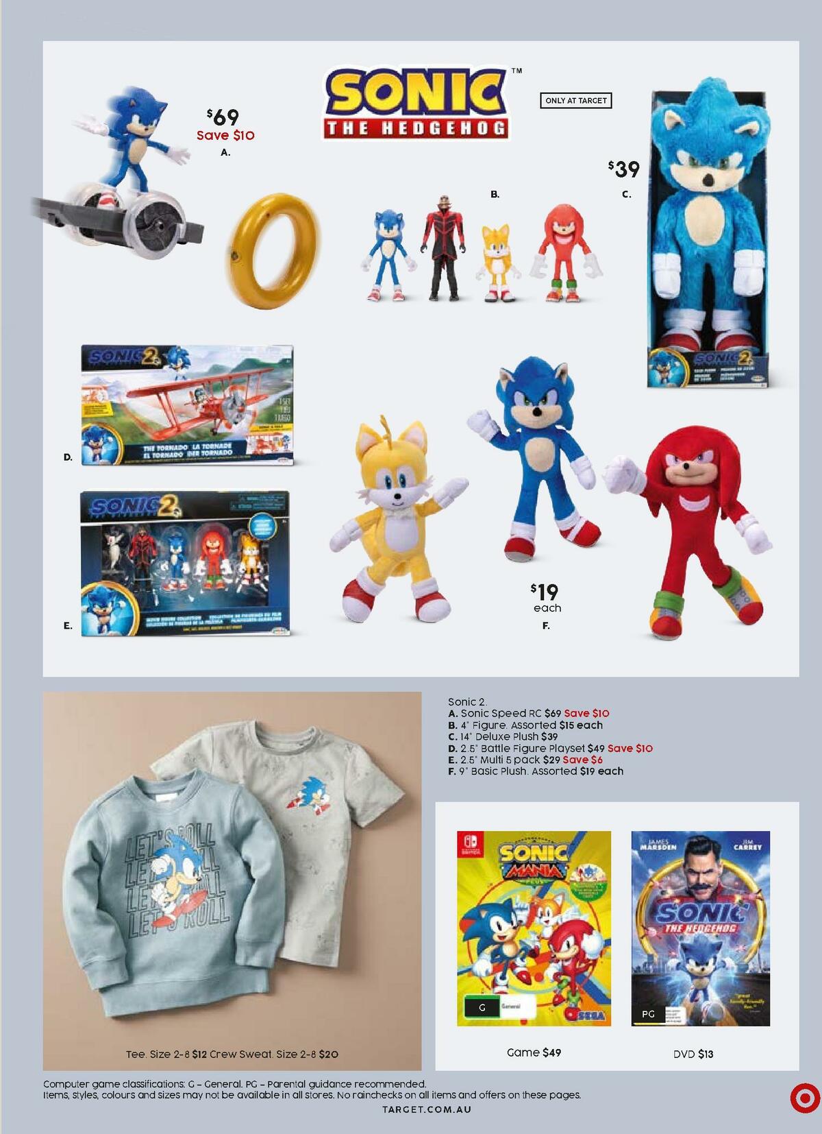 Target Catalogues from 7 April