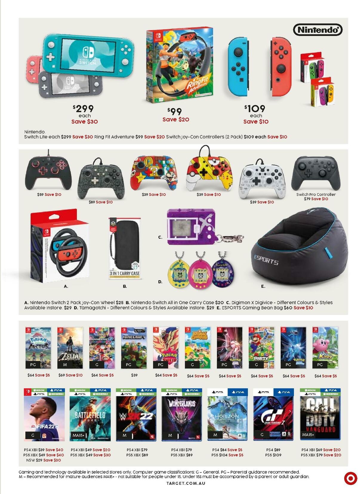 Target Catalogues from 7 April