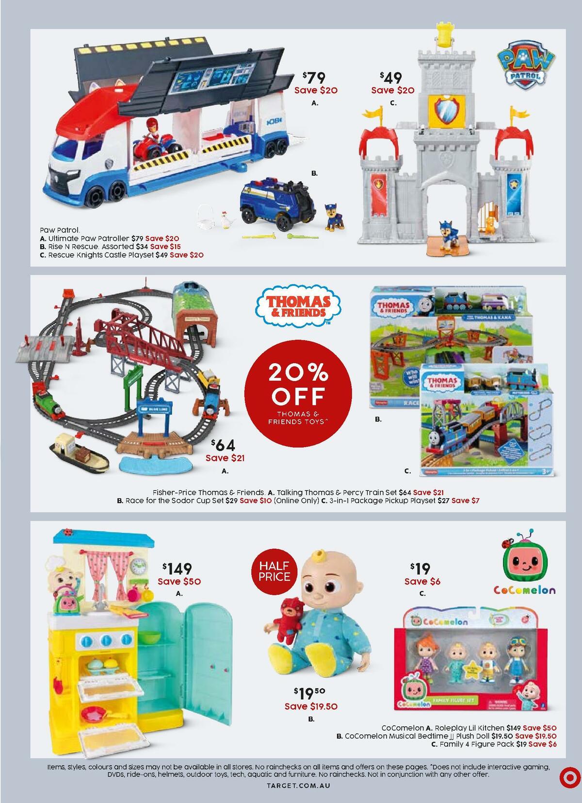 Target Catalogues from 7 April