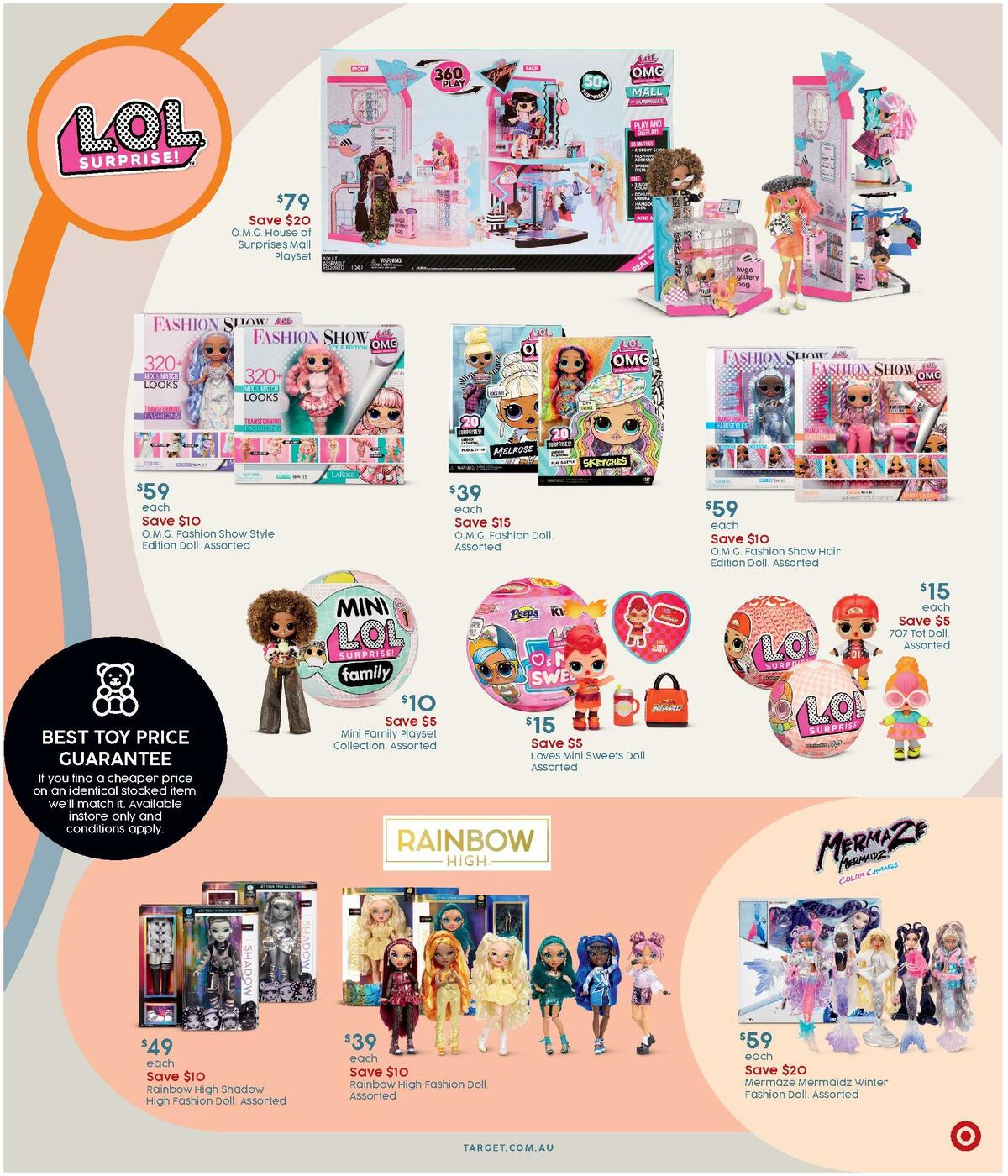 Target Catalogues from 15 September