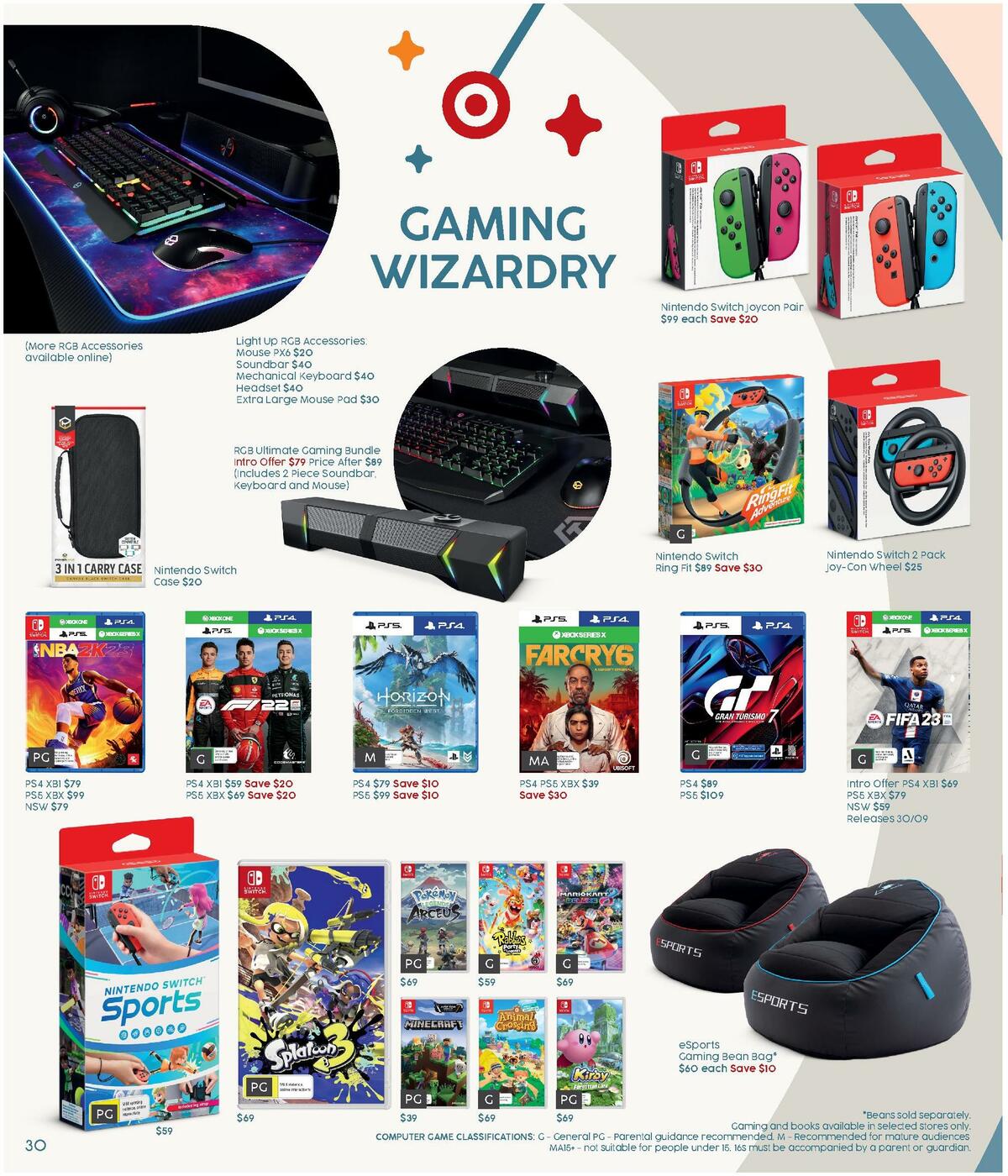 Target Catalogues from 15 September