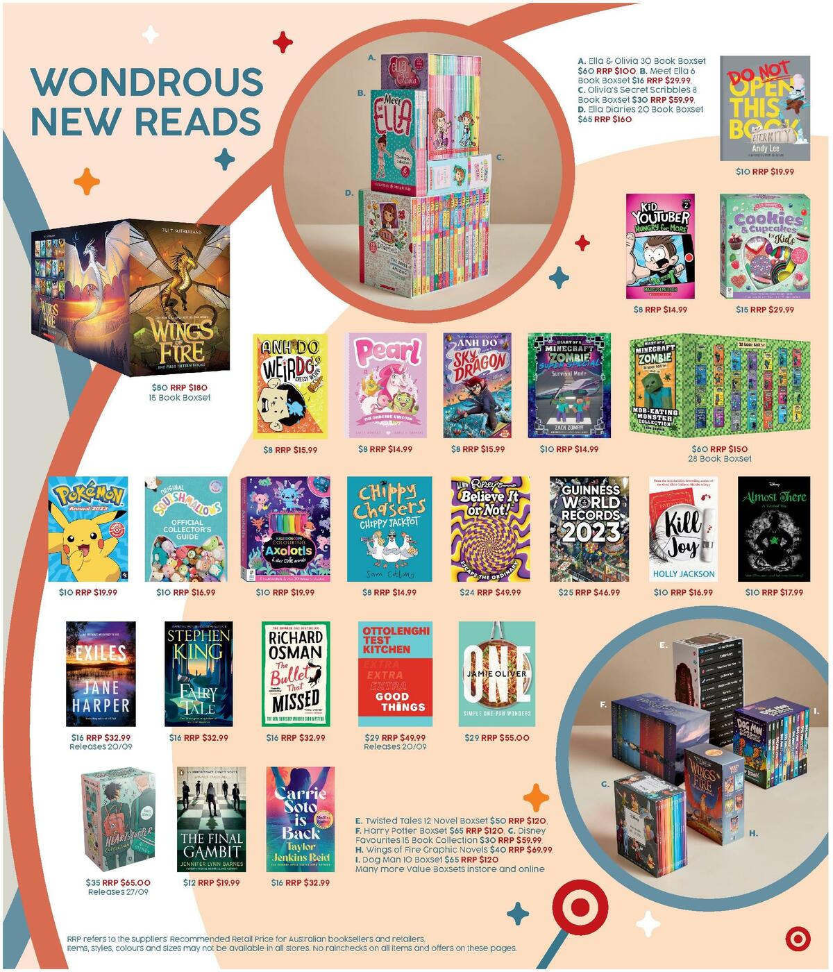 Target Catalogues from 15 September