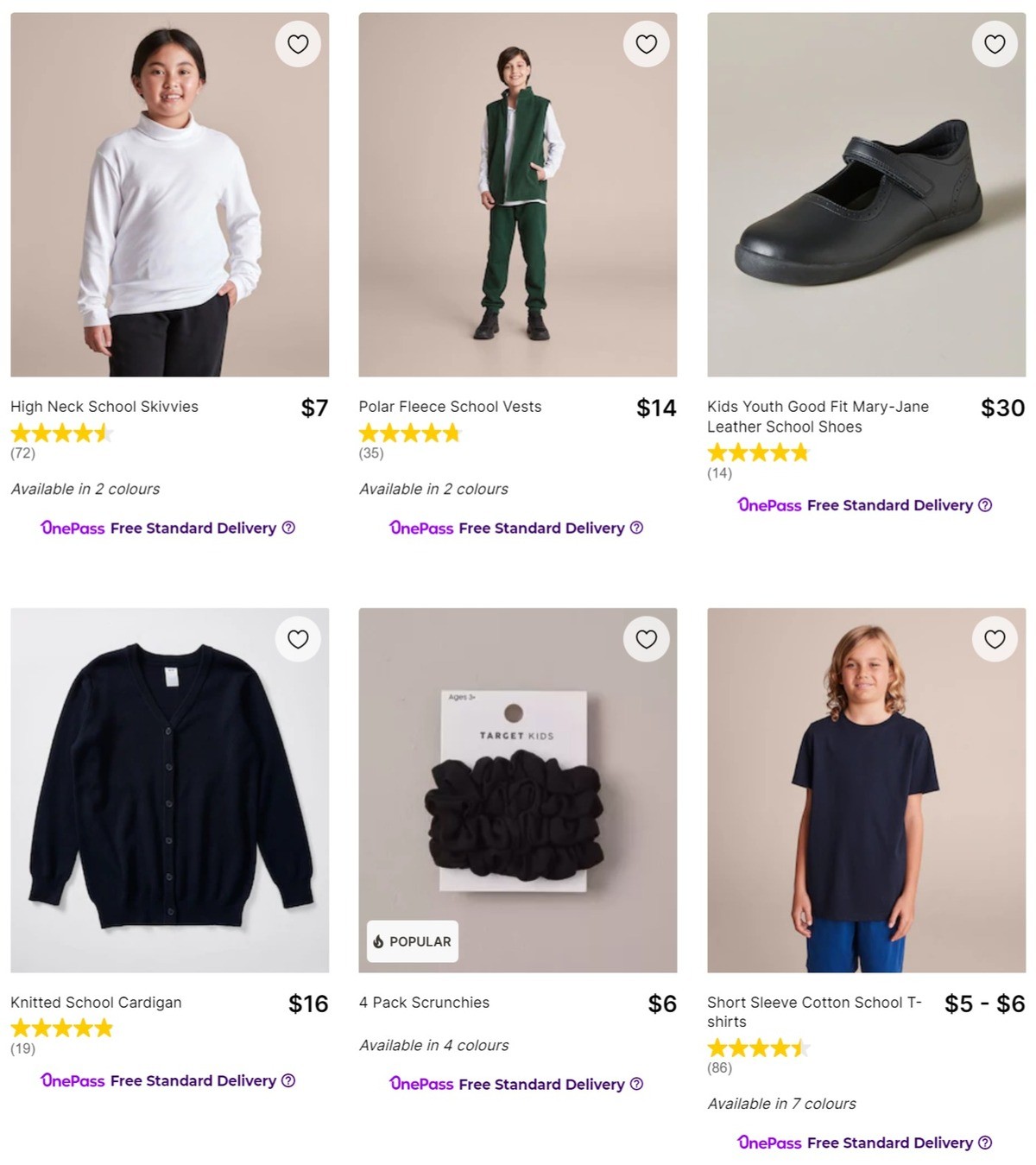 Target Catalogues from 4 January