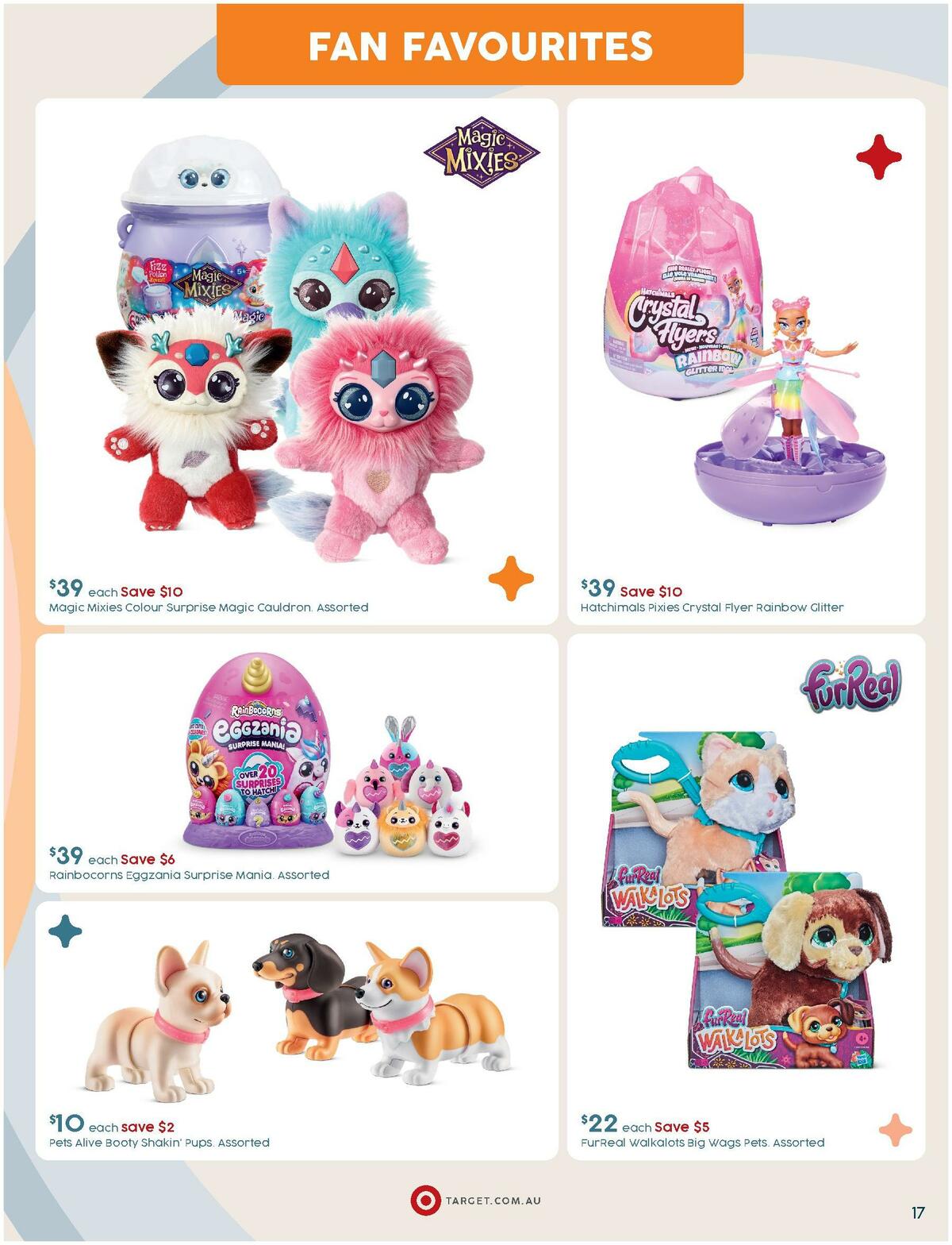 Target Catalogues from 3 April