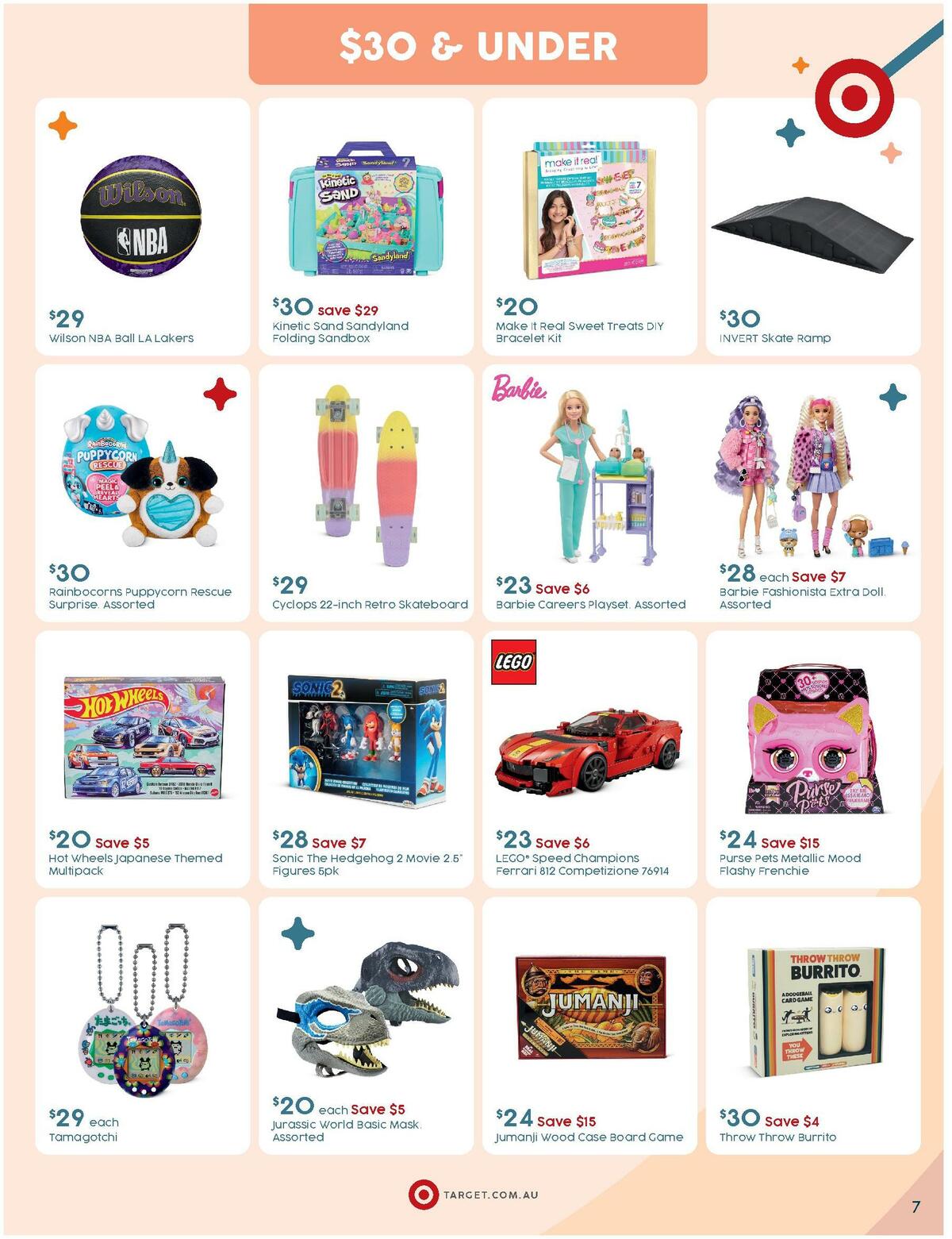 Target Catalogues from 3 April