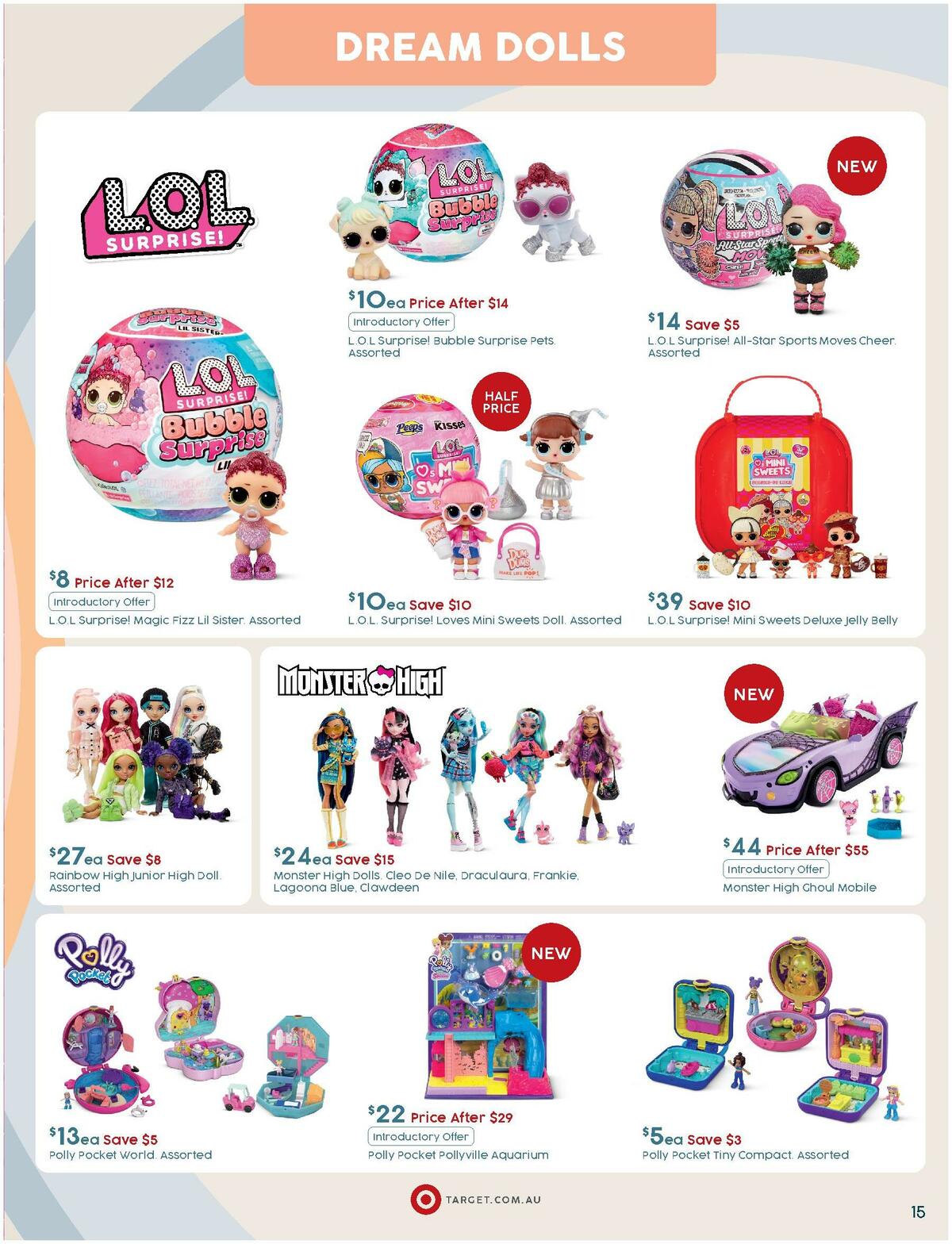 Target Catalogues from 22 June
