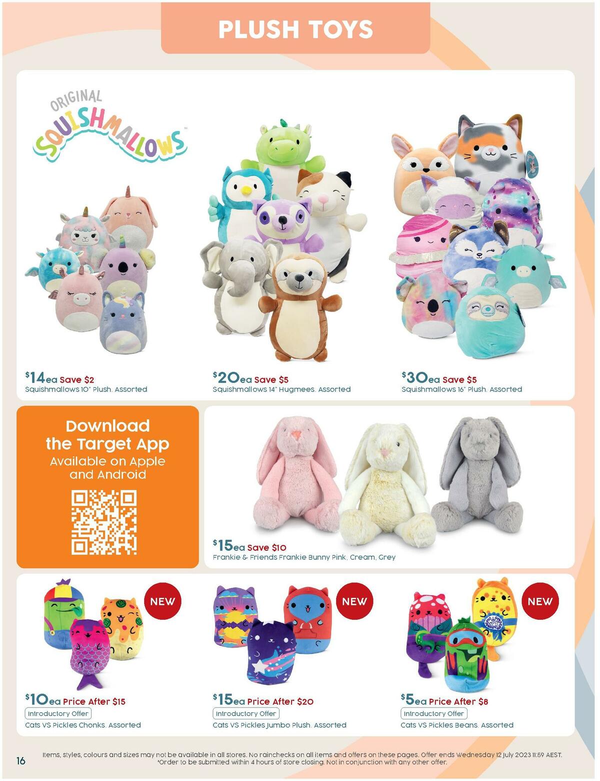 Target Catalogues from 22 June