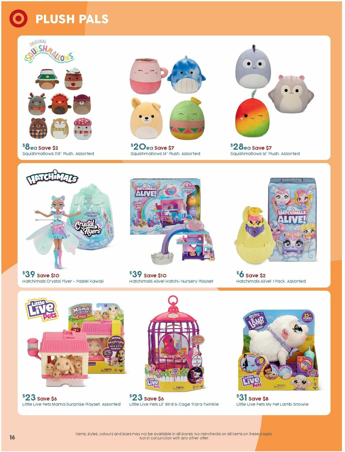 Target Catalogues from 14 September