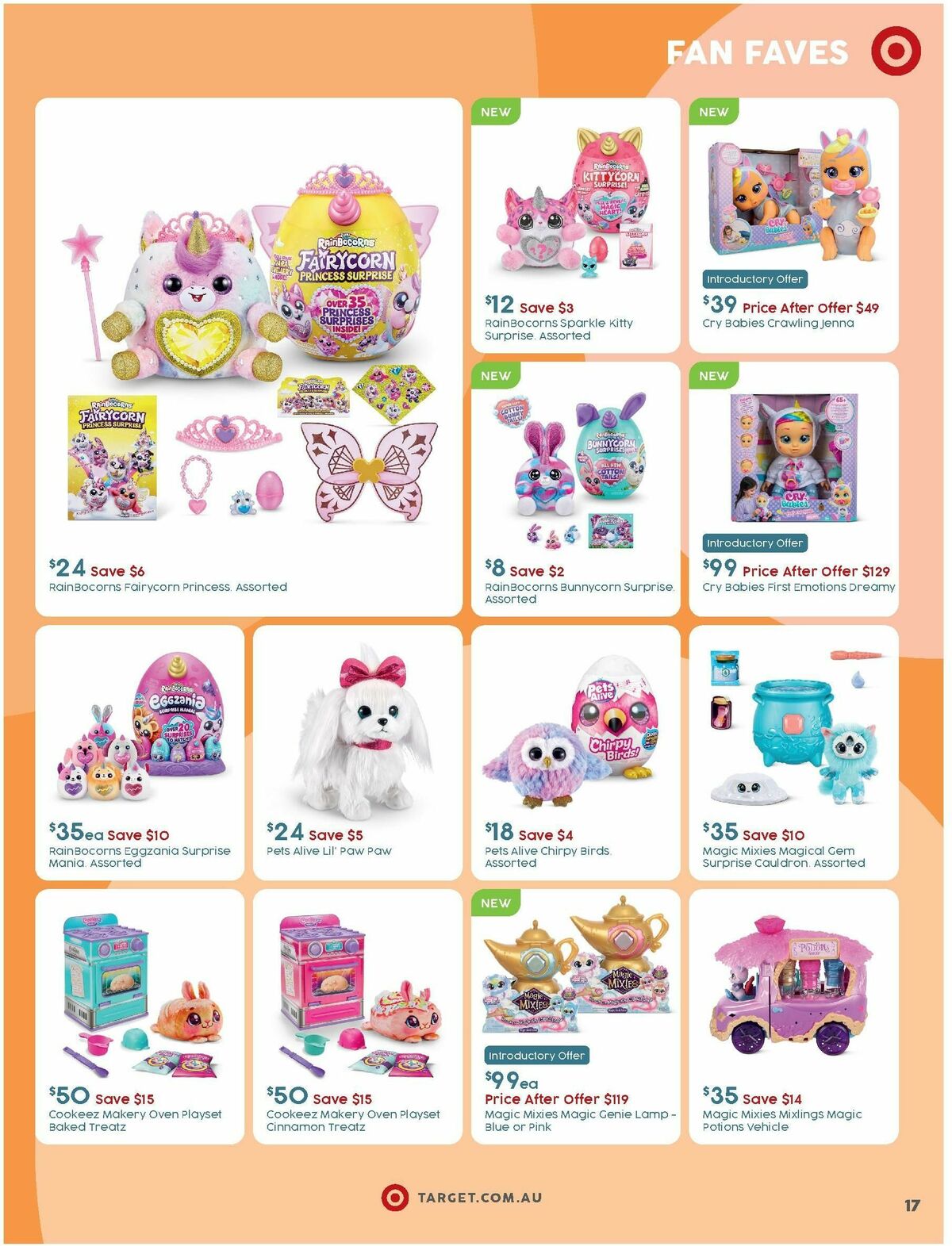 Target Catalogues from 14 September