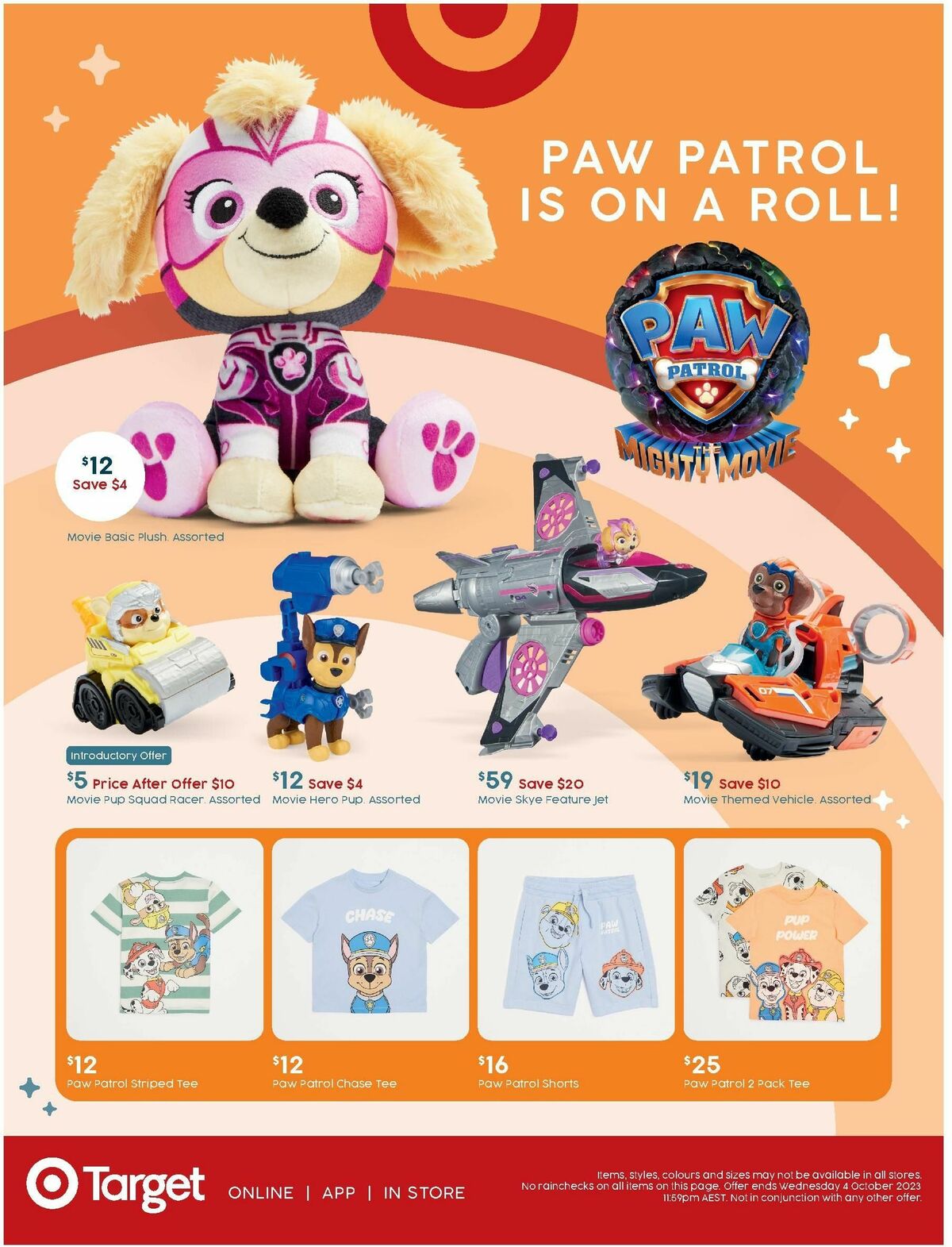 Target Catalogues from 14 September