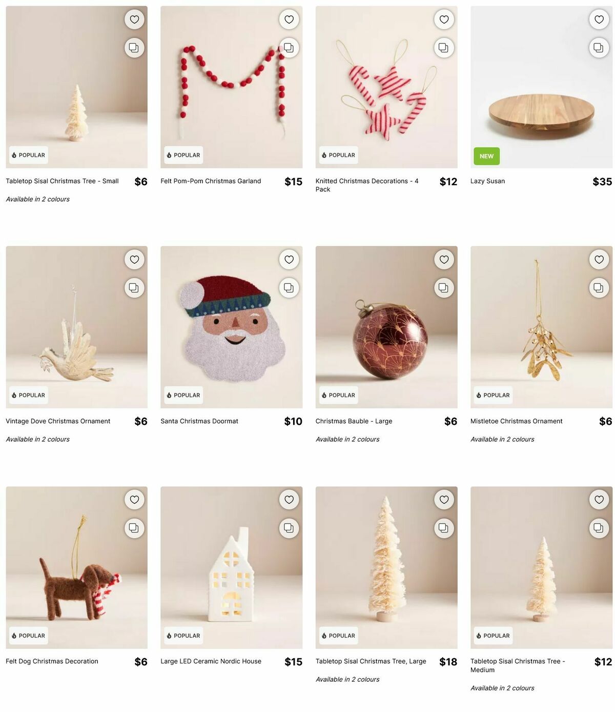 Target Catalogues from 29 October