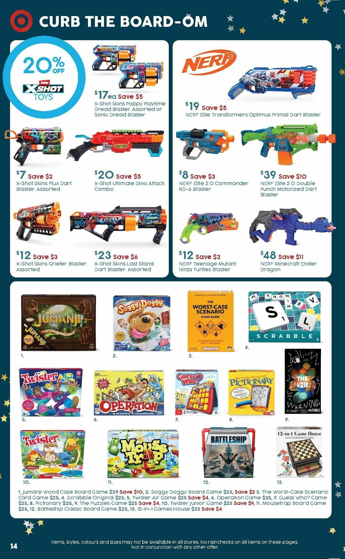 Target Catalogues from 2 November