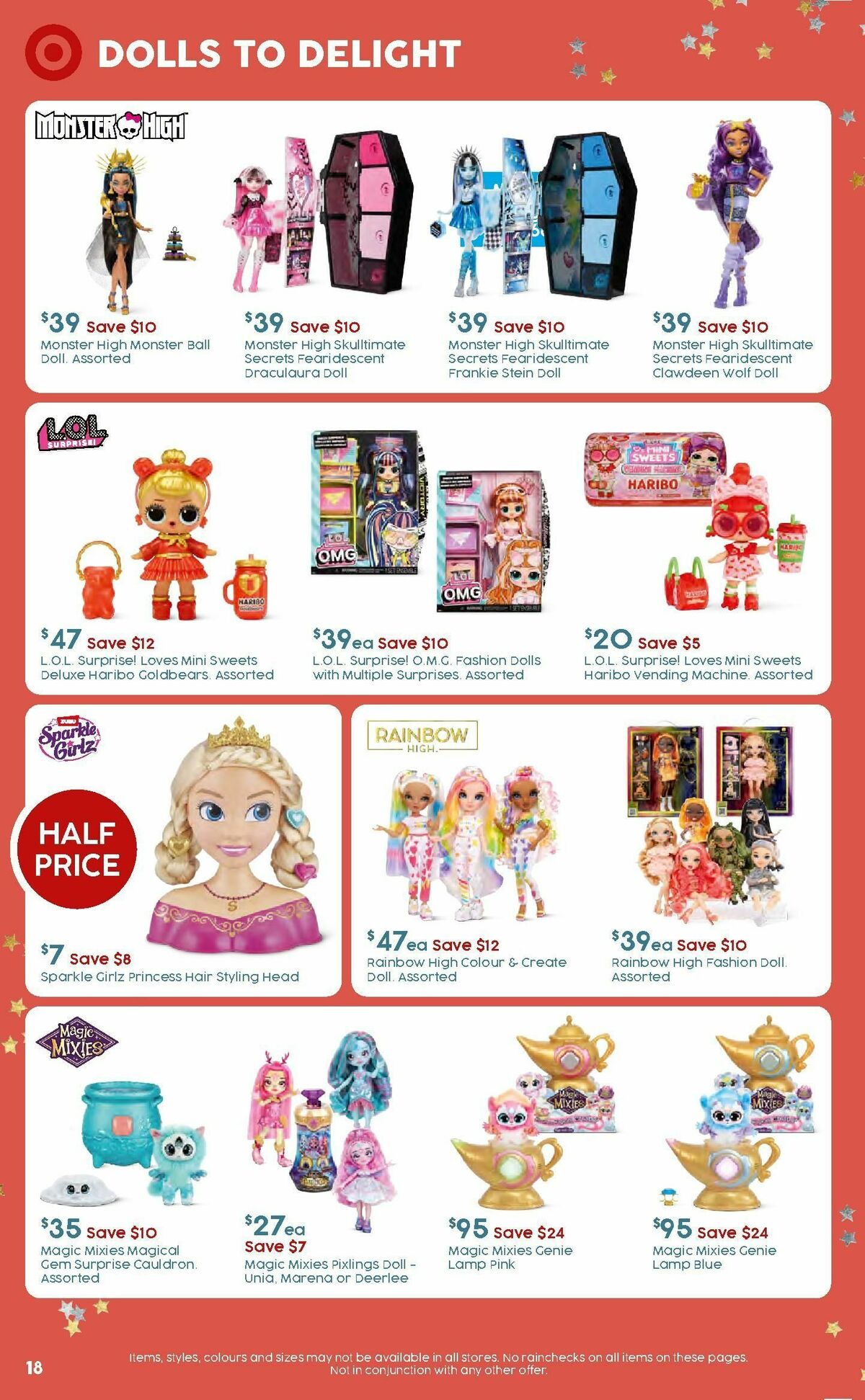 Target Catalogues from 7 December