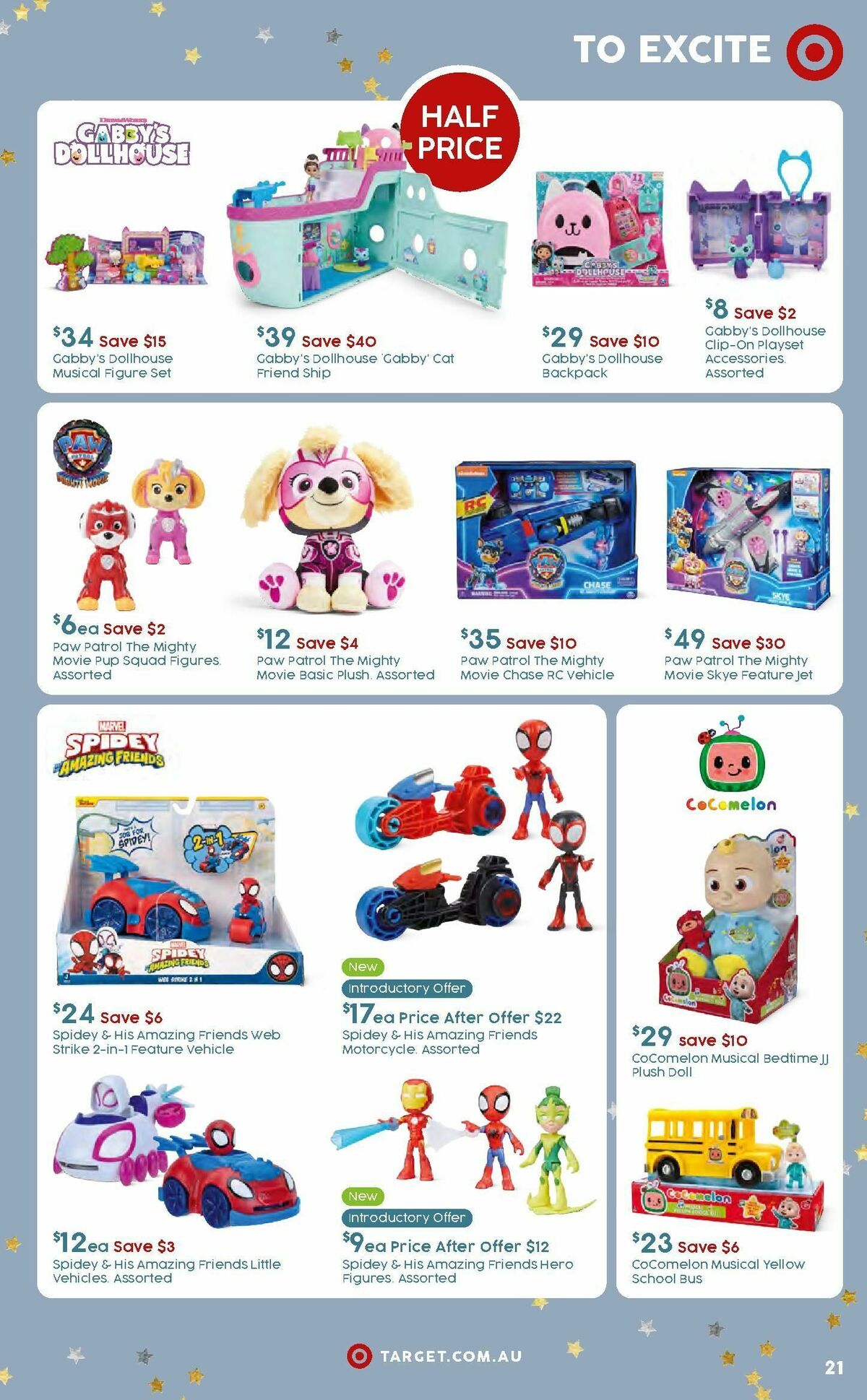 Target Catalogues from 7 December