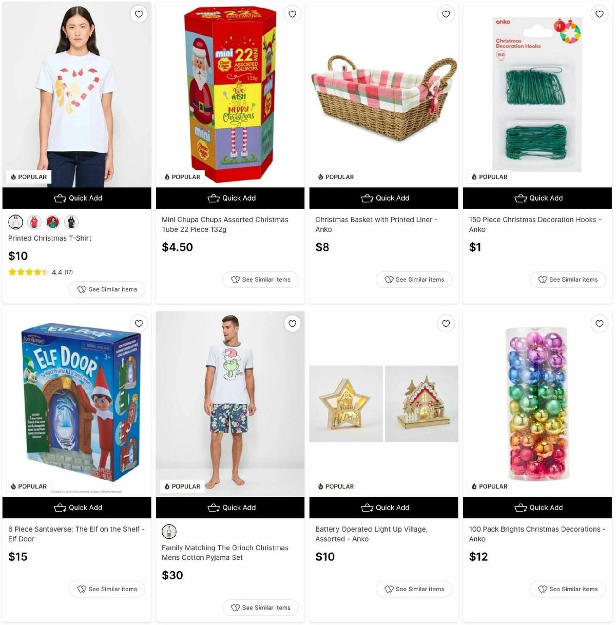 Target Catalogues from 30 November