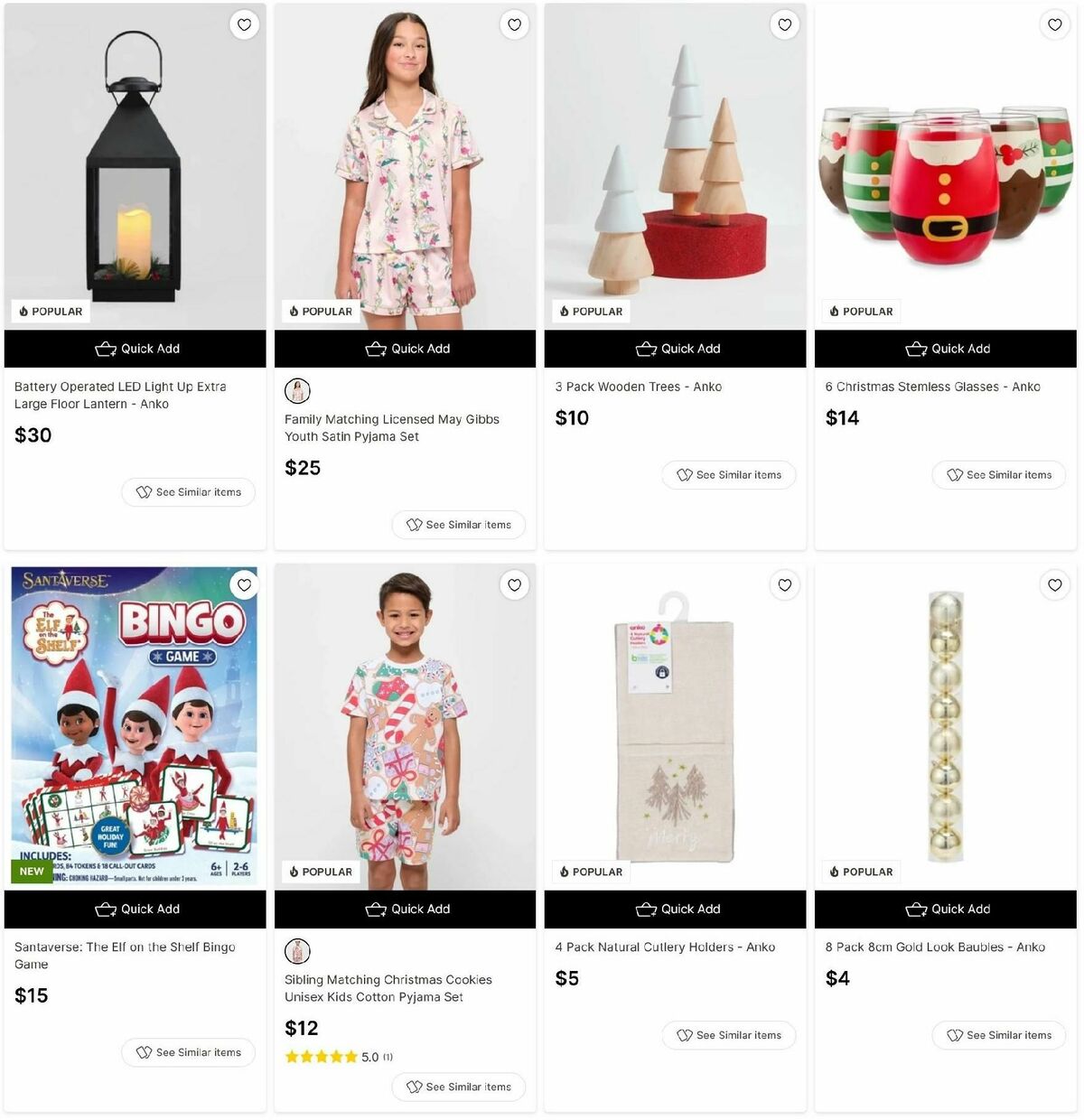 Target Catalogues from 30 November