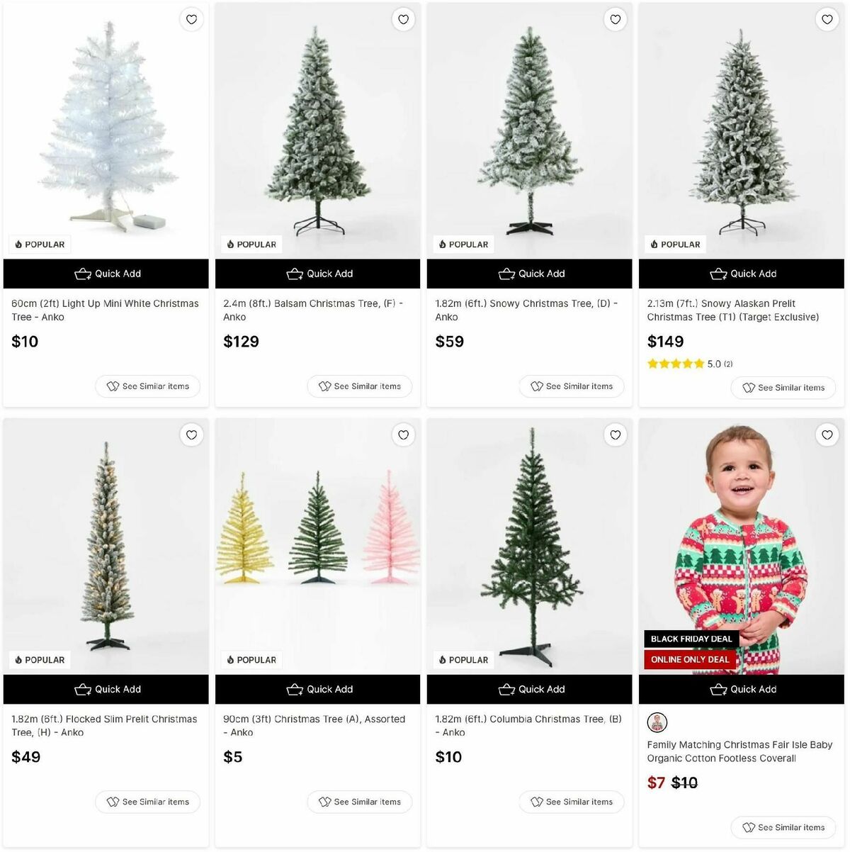 Target Catalogues from 30 November