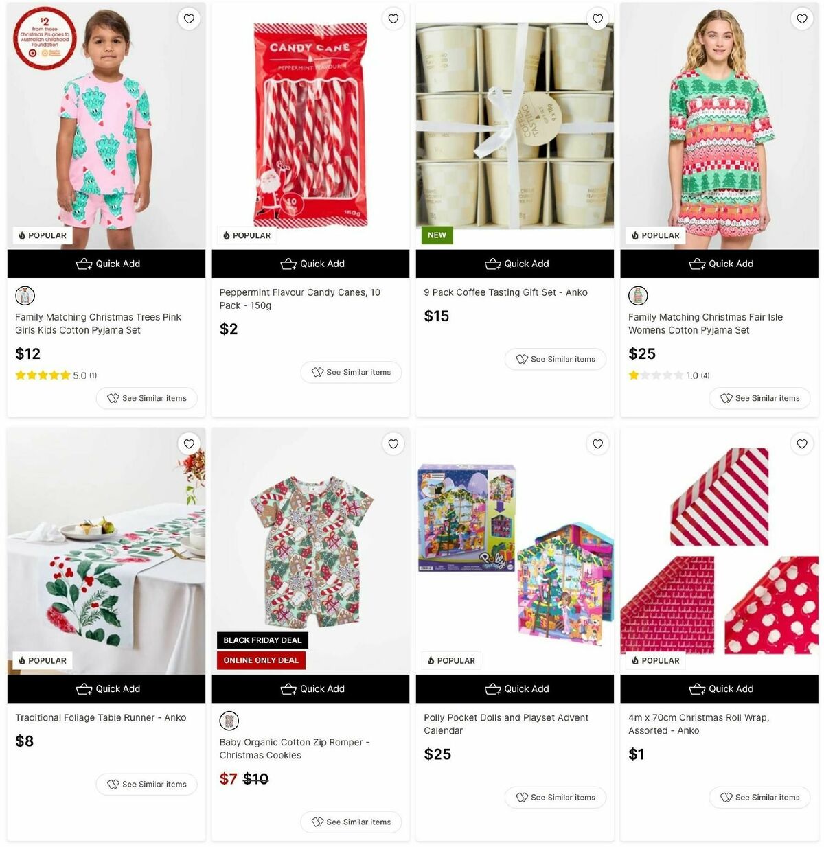 Target Catalogues from 30 November