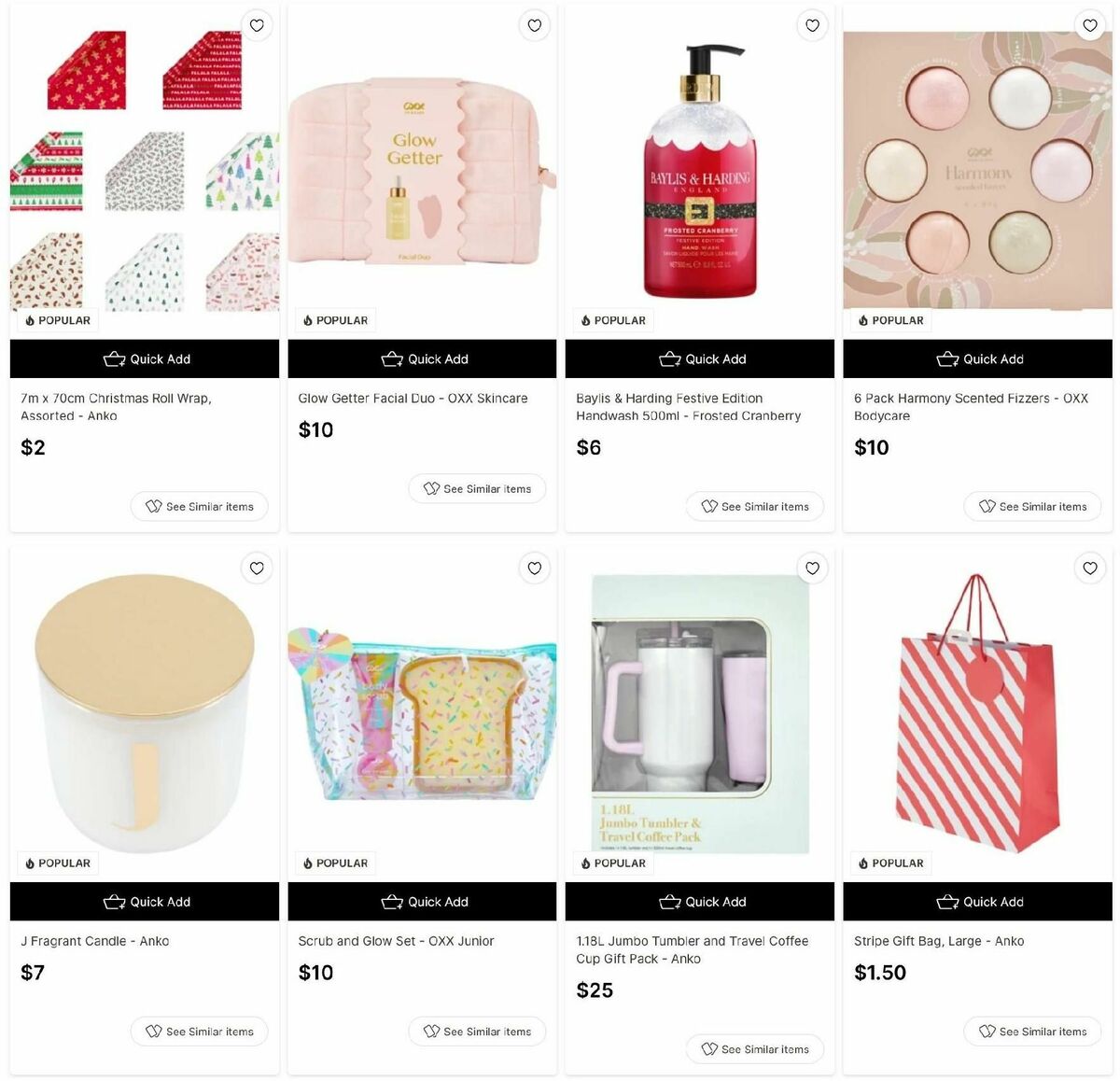 Target Catalogues from 9 December