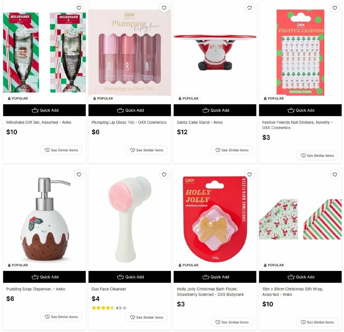 Target Catalogues from 9 December