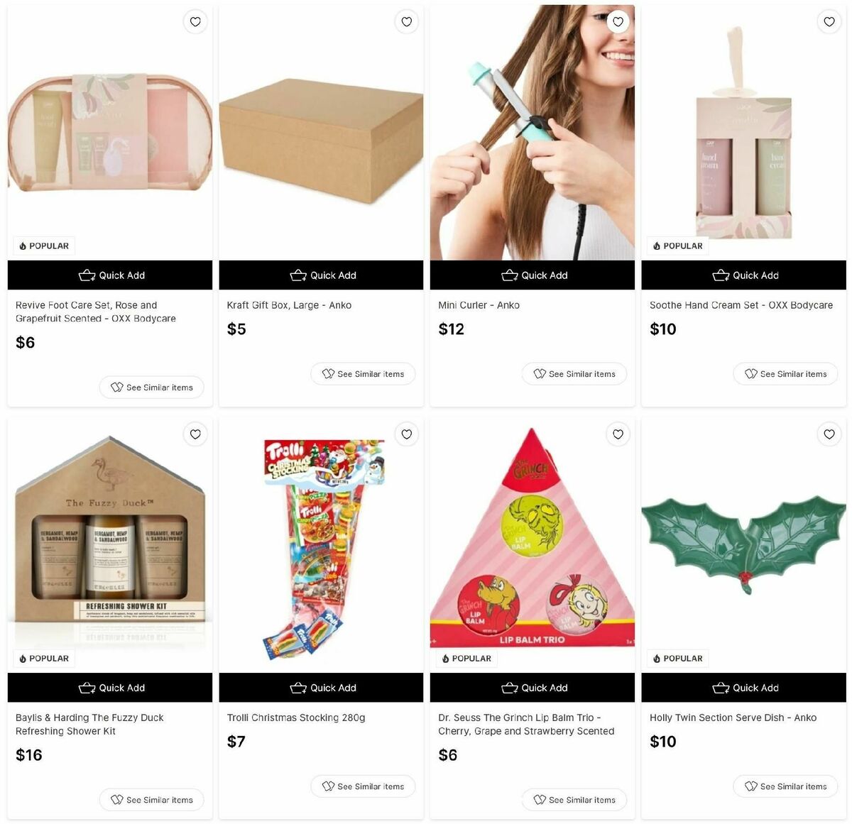 Target Catalogues from 9 December