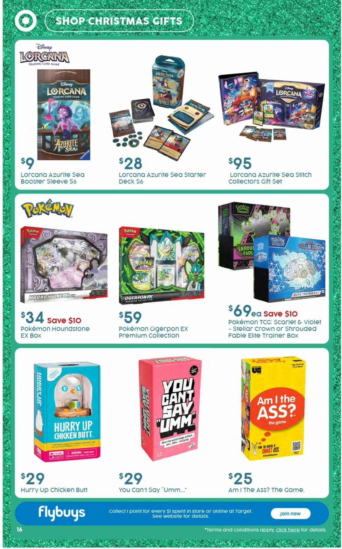 Target Catalogues from 12 December