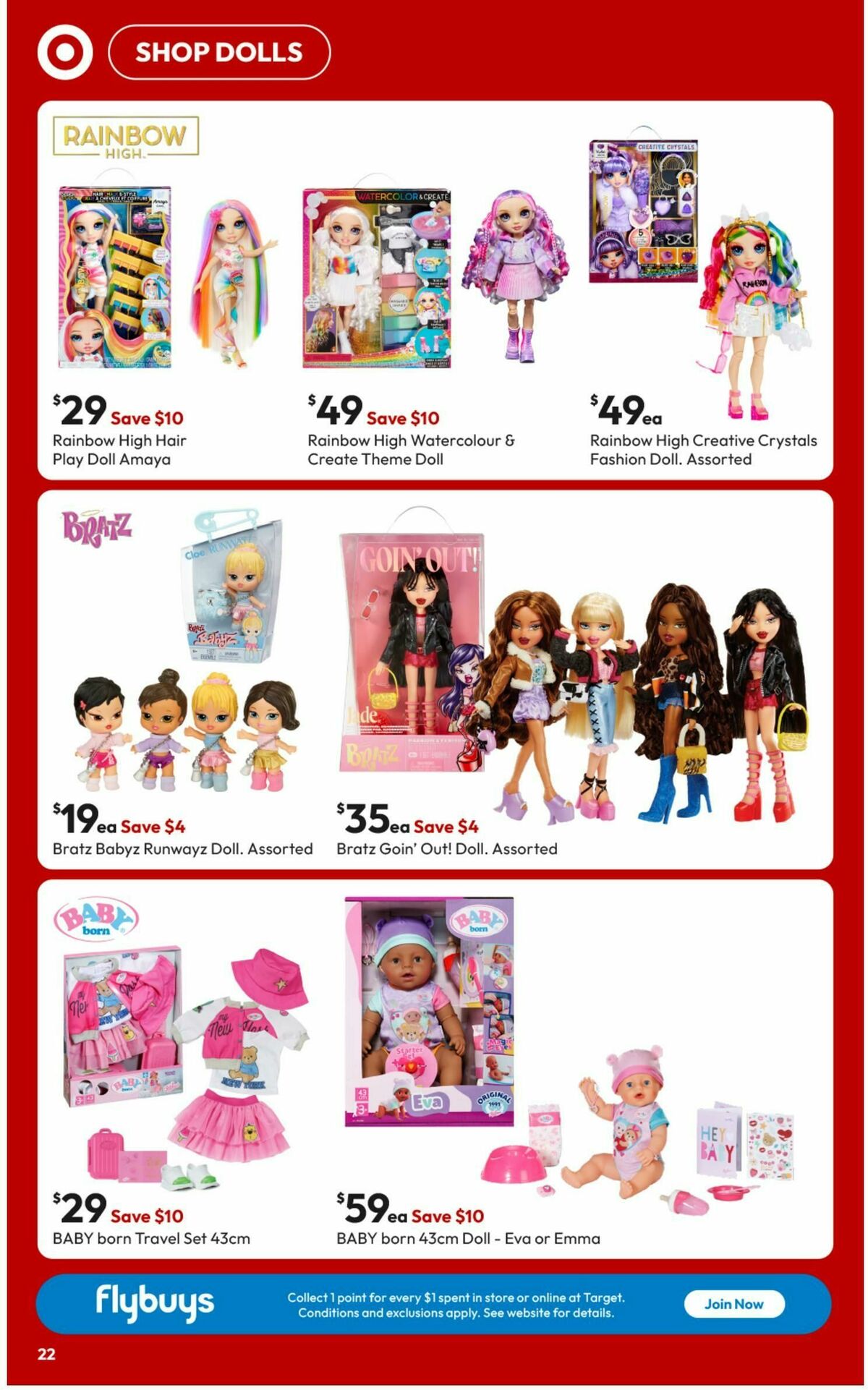 Target Catalogues from 3 April