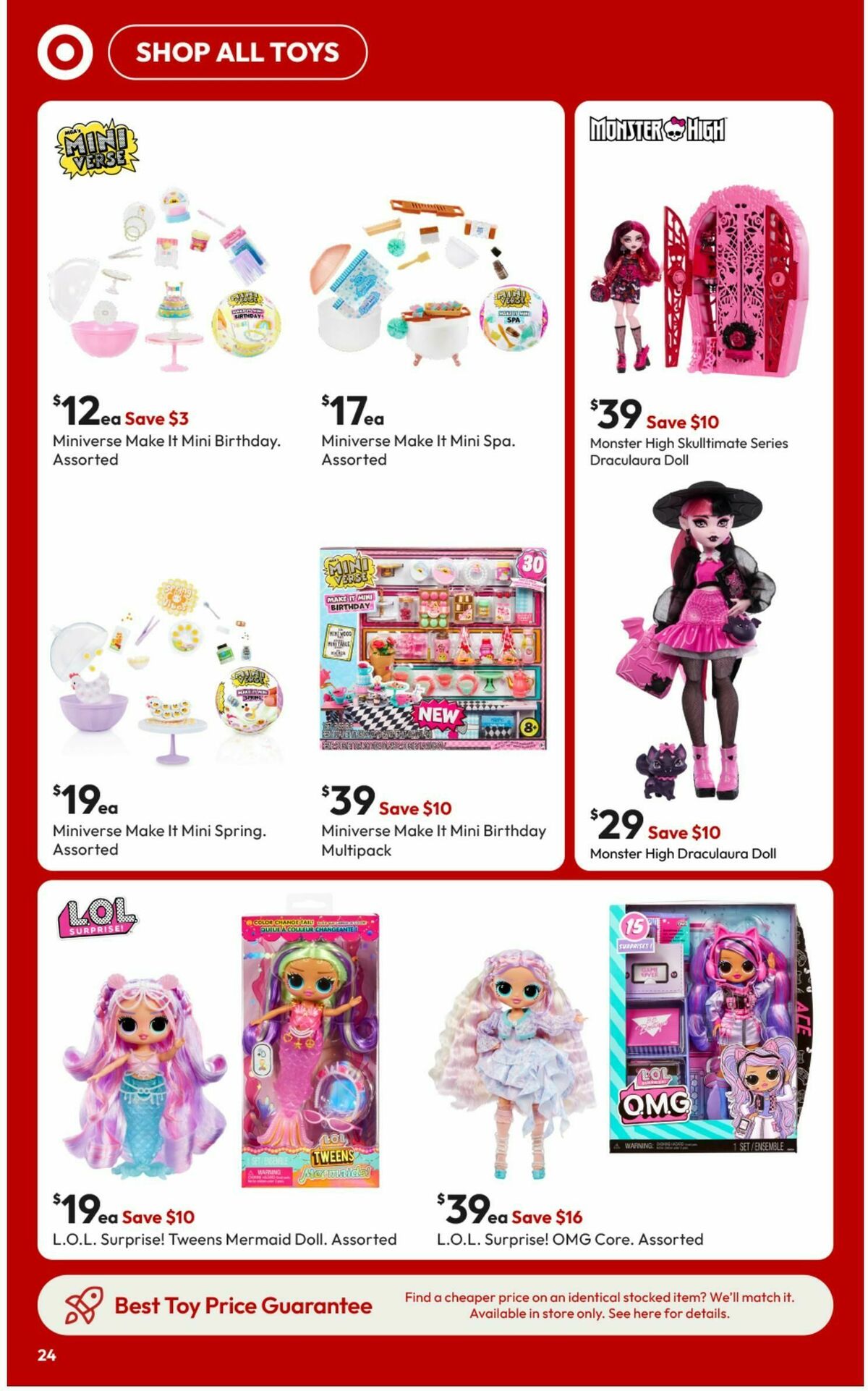 Target Catalogues from 3 April