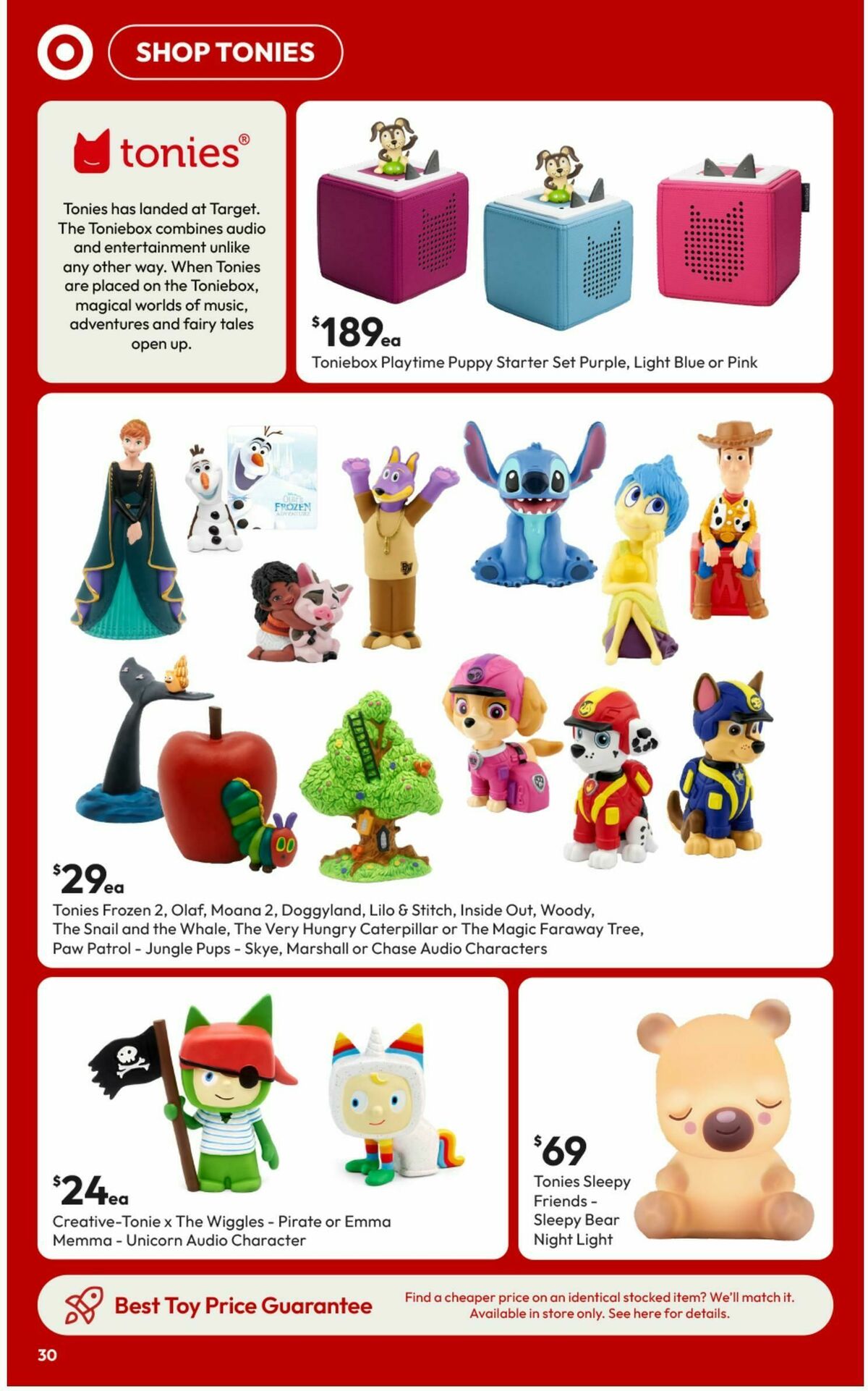 Target Catalogues from 3 April