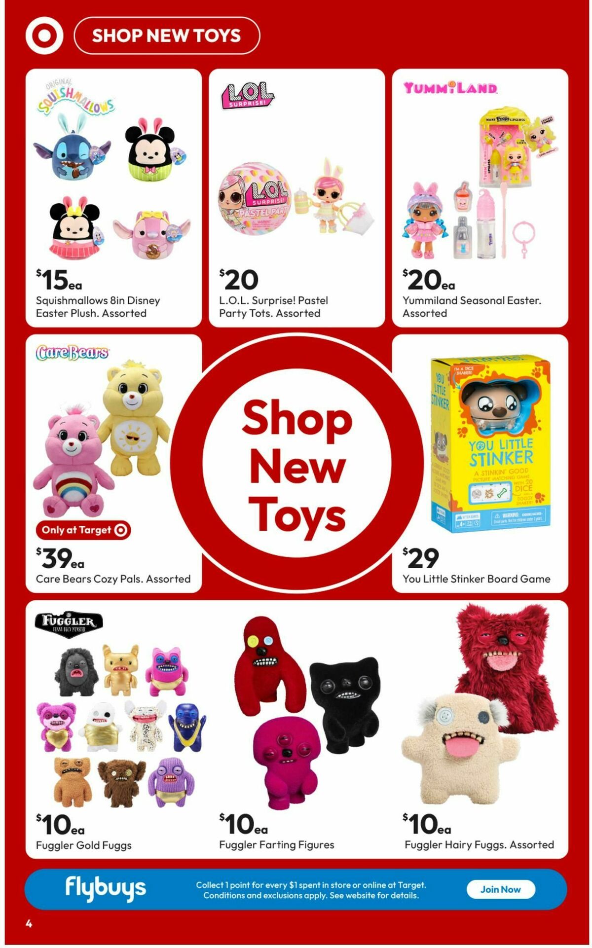 Target Catalogues from 3 April
