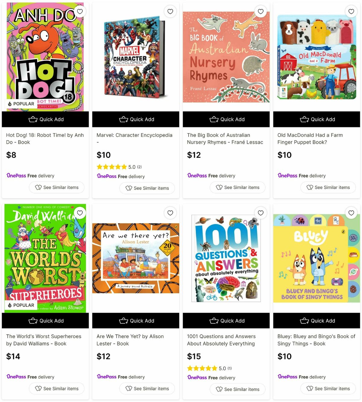 Target Catalogues from 5 August