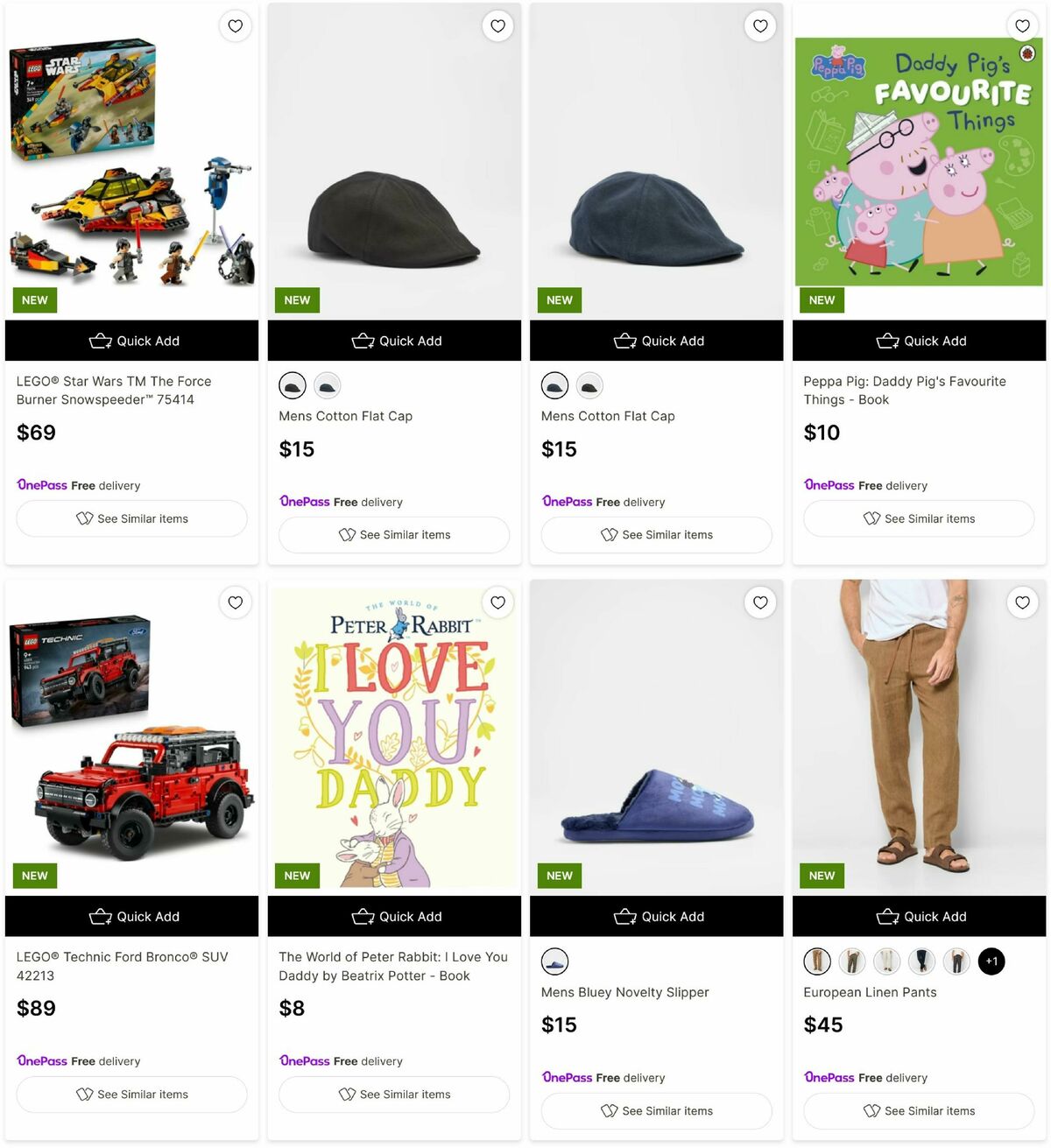 Target Catalogues from 22 August