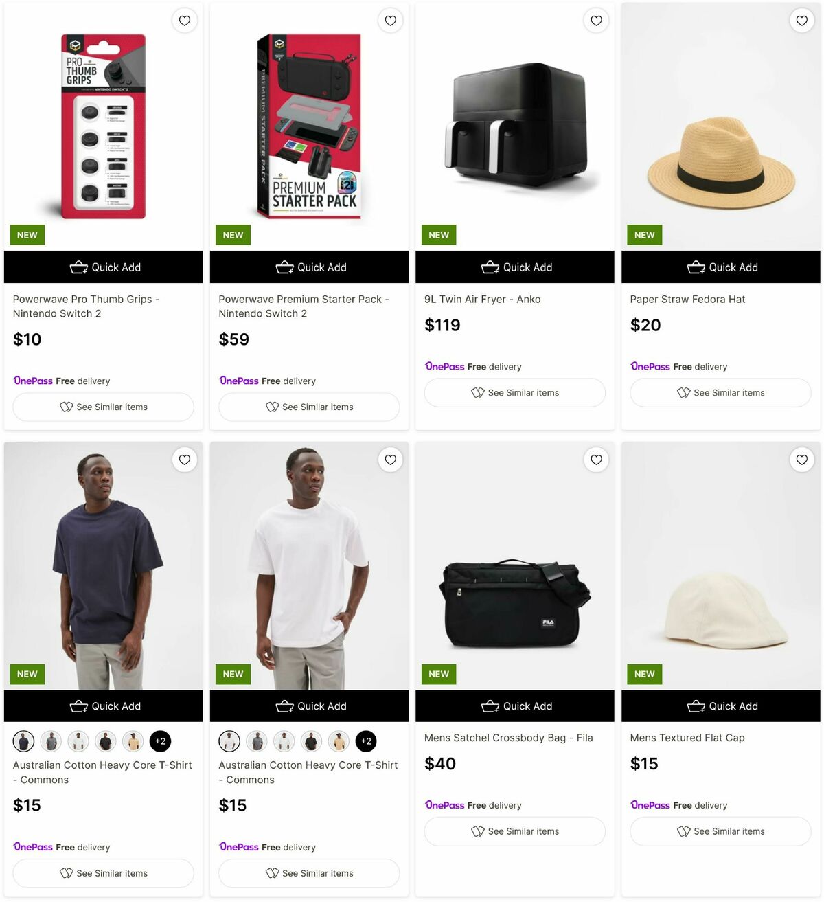 Target Catalogues from 22 August