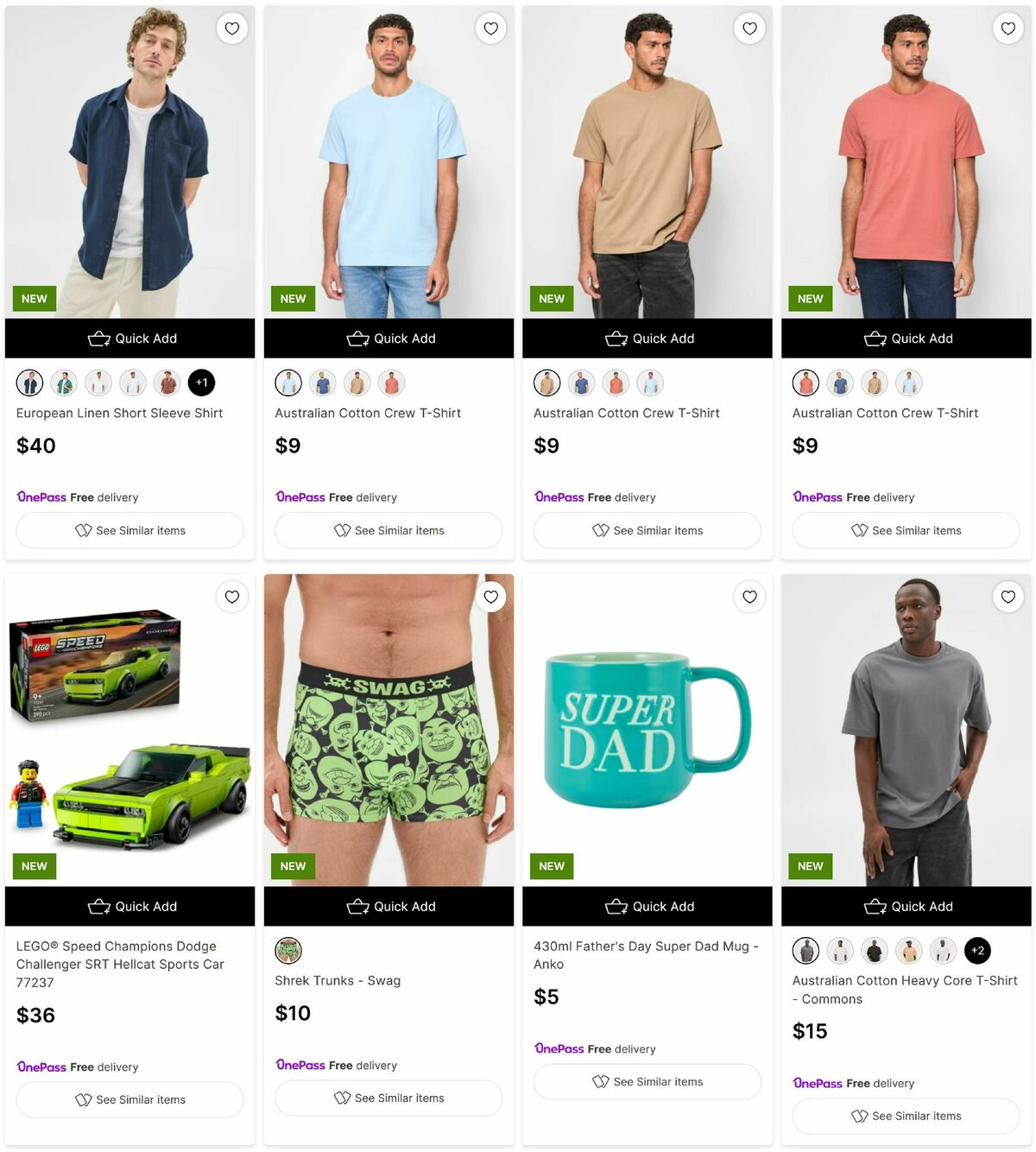 Target Catalogues from 22 August