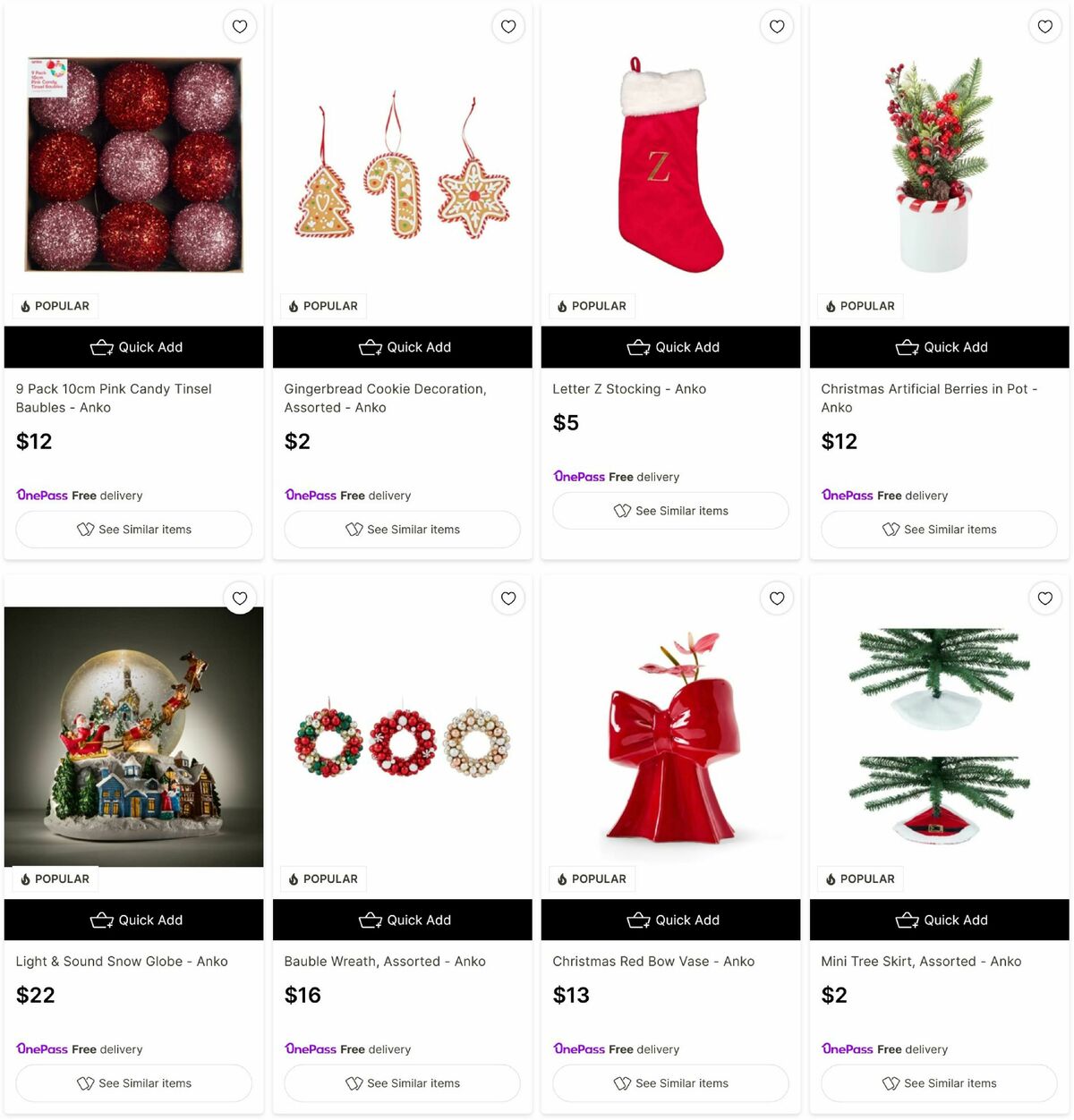 Target Catalogues from 24 November