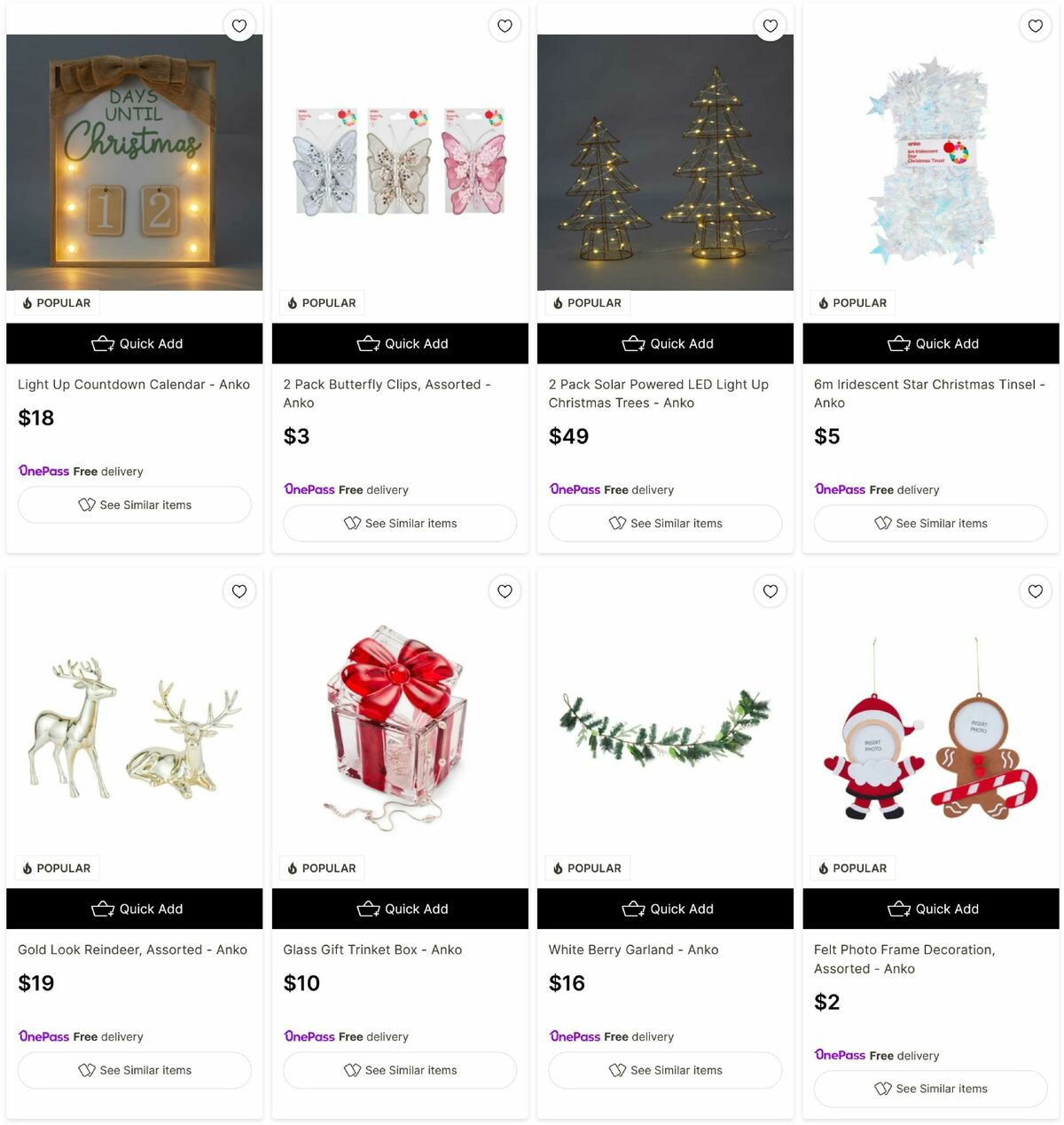 Target Catalogues from 24 November