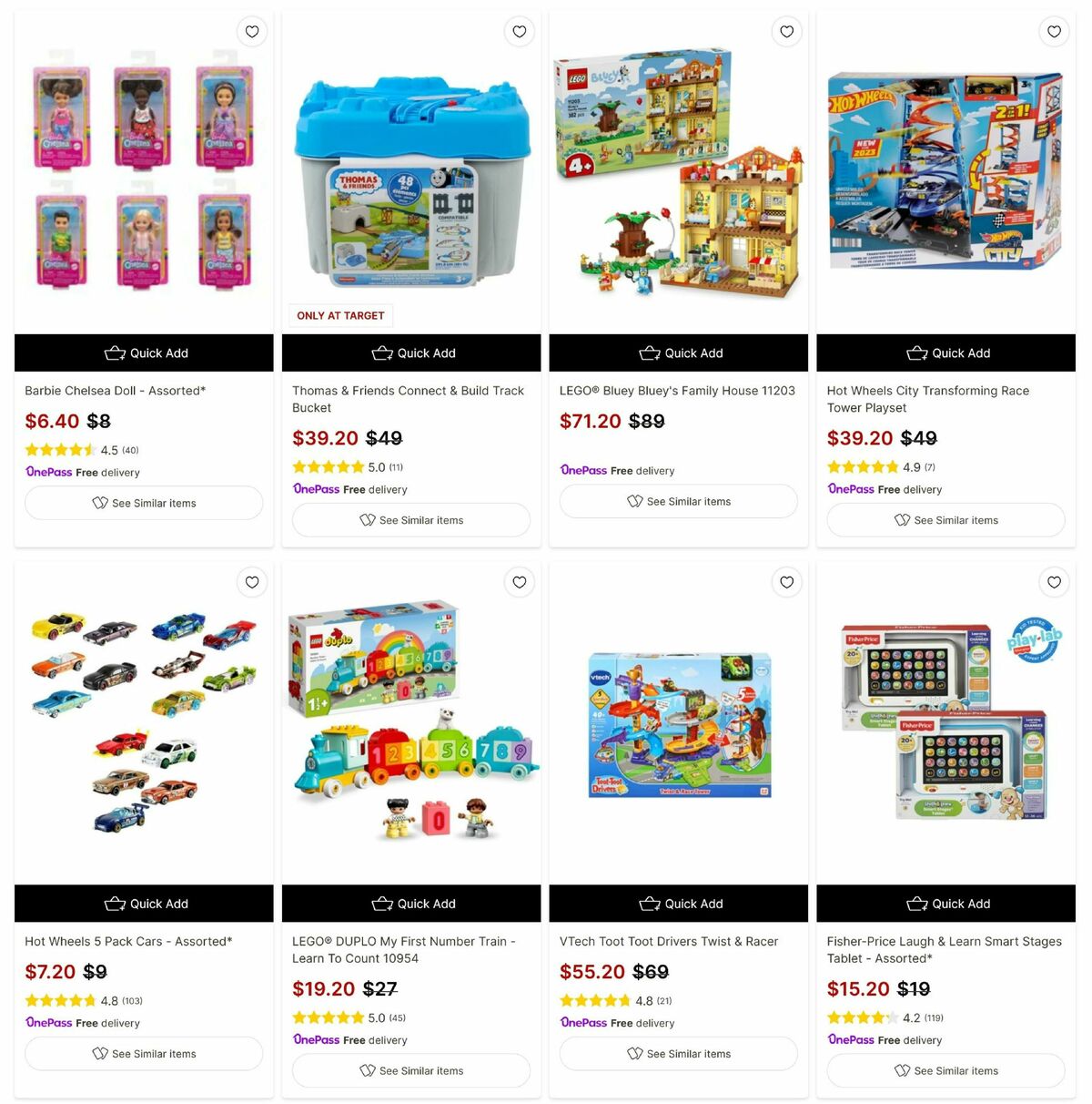 Target Catalogues from 1 December