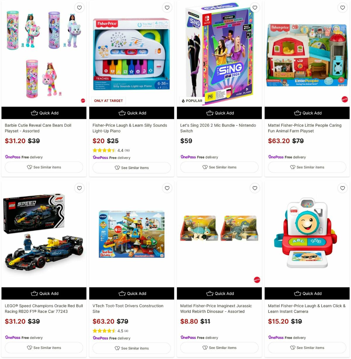 Target Catalogues from 1 December