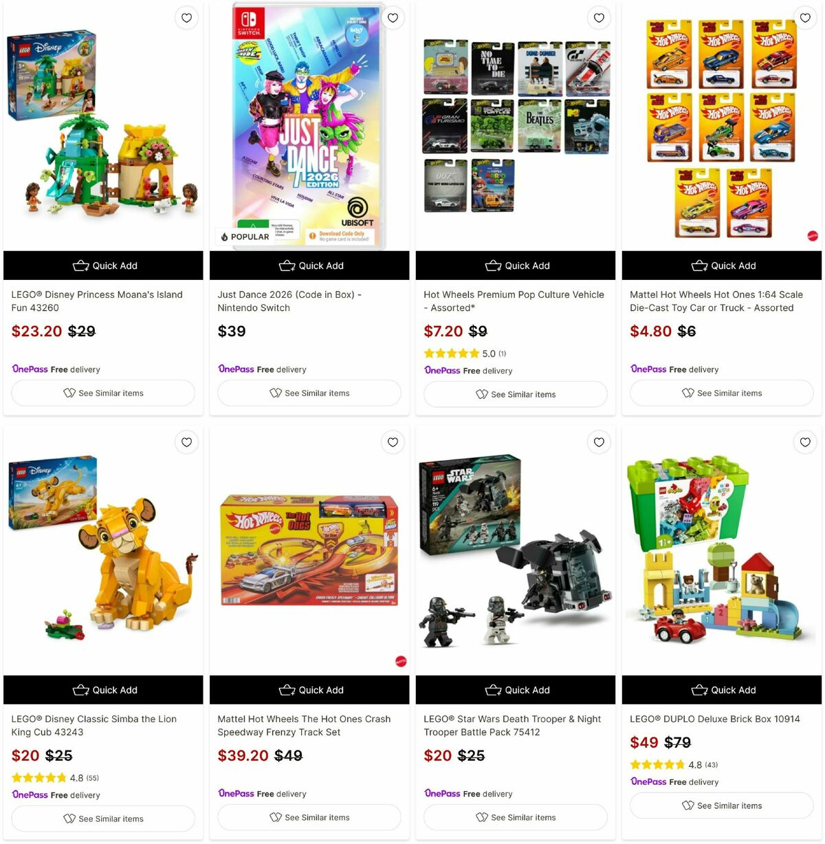 Target Catalogues from 1 December