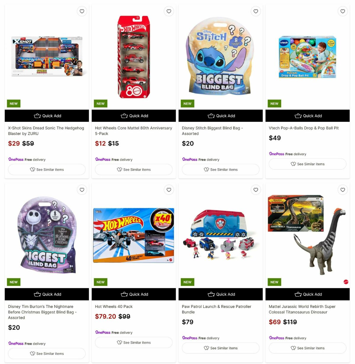 Target Catalogues from 1 December