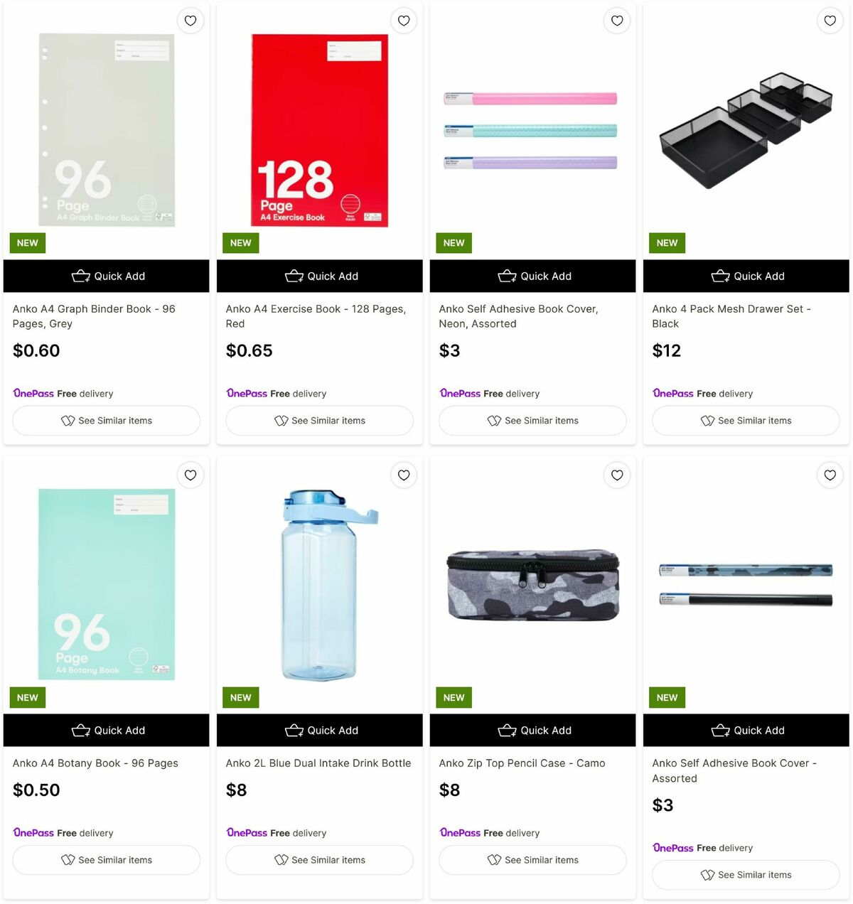 Target Catalogues from 5 January