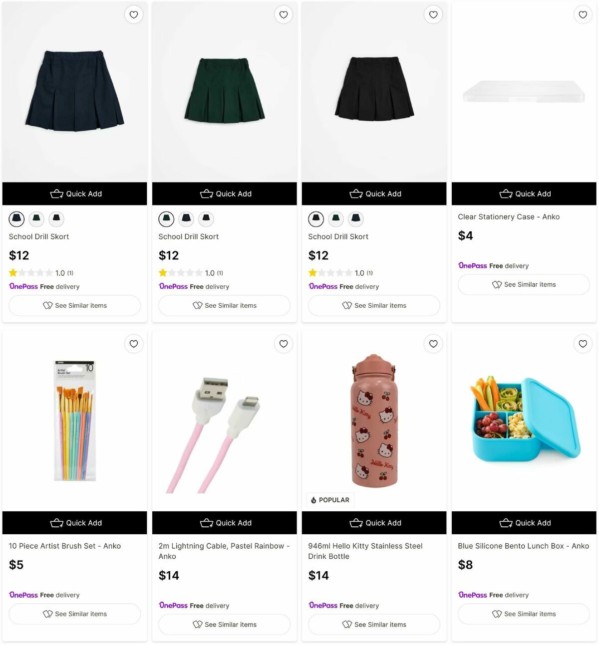 Target Catalogues from 5 January