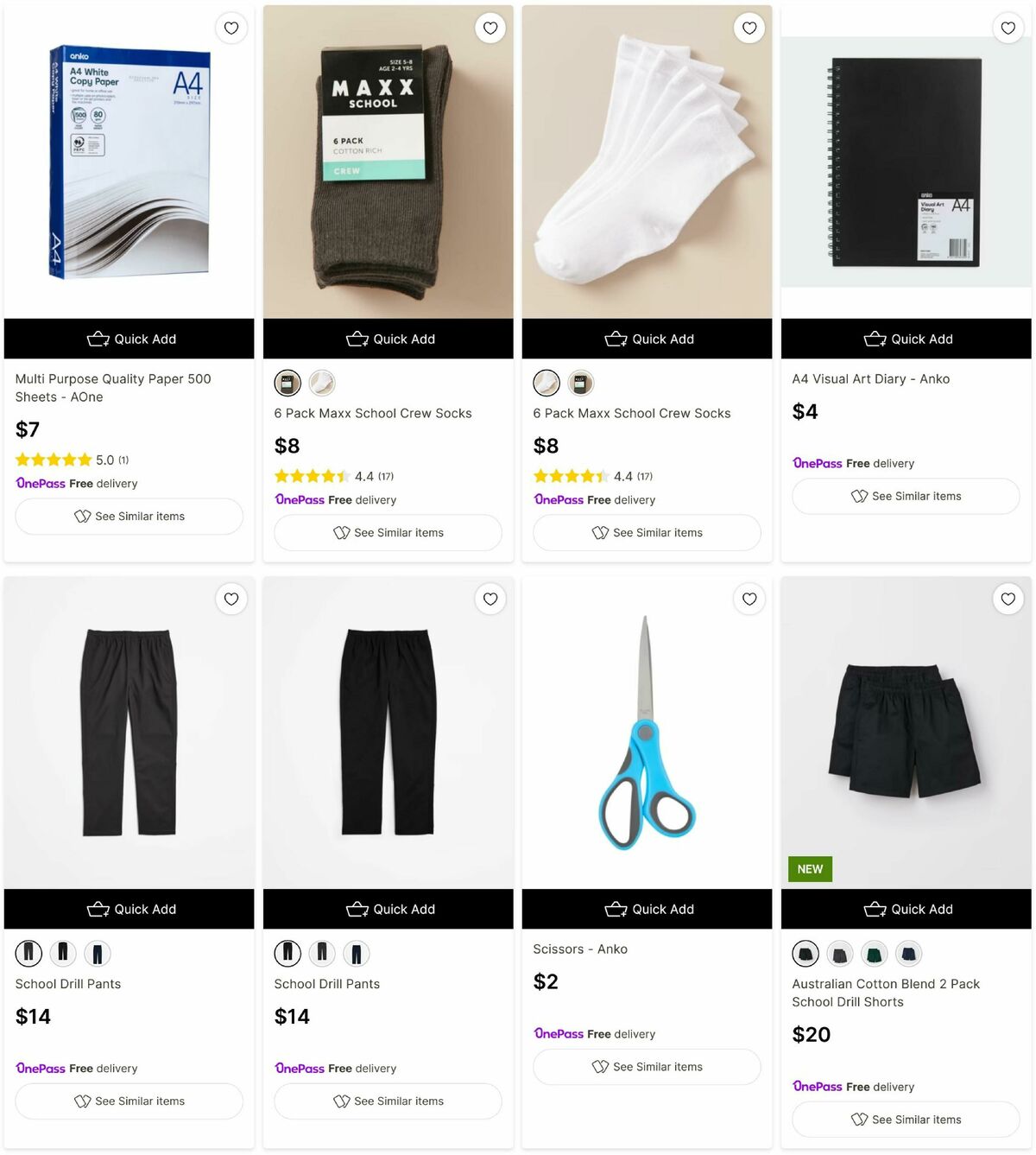 Target Catalogues from 5 January