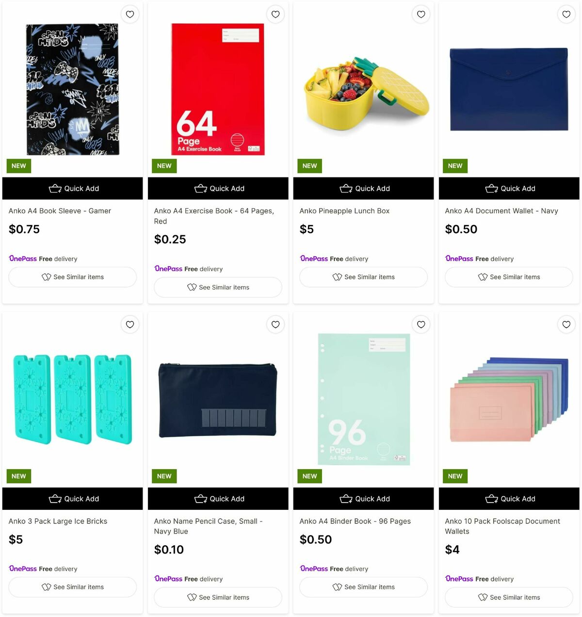 Target Catalogues from 5 January