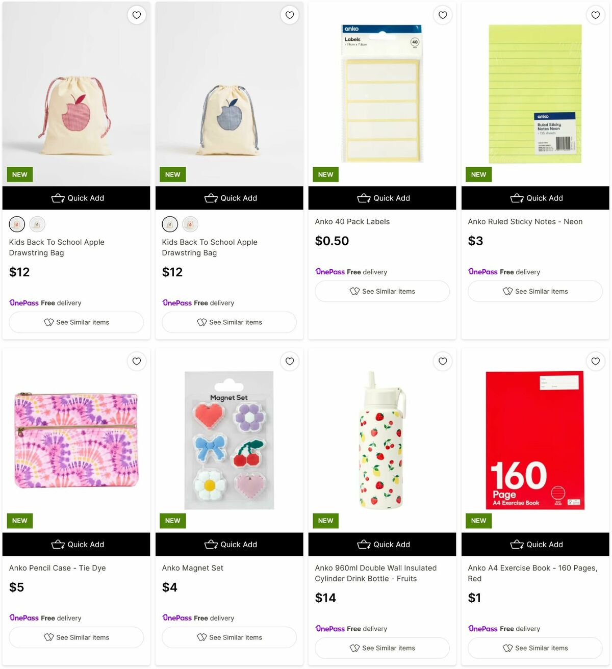 Target Catalogues from 5 January