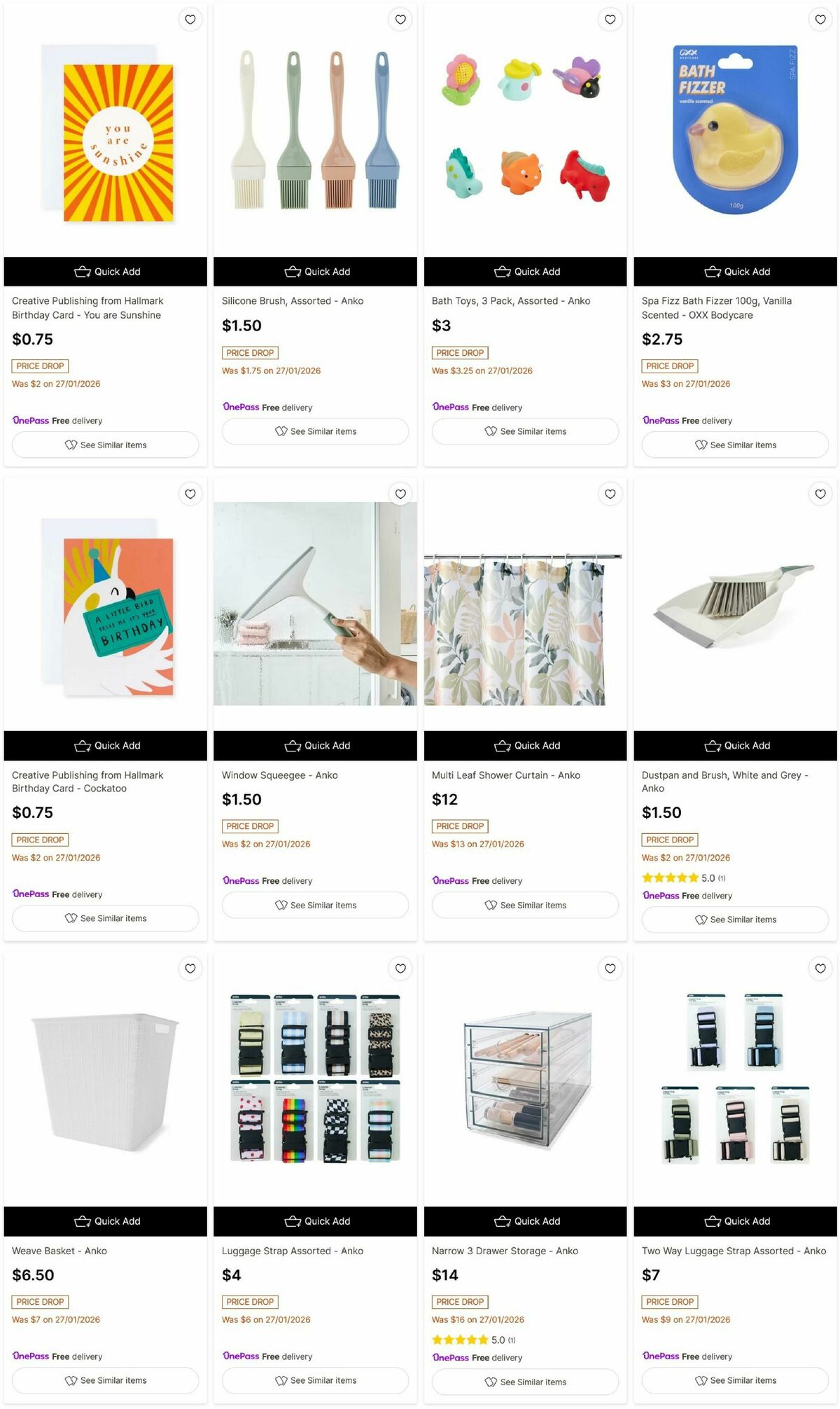 Target Catalogues from 11 February