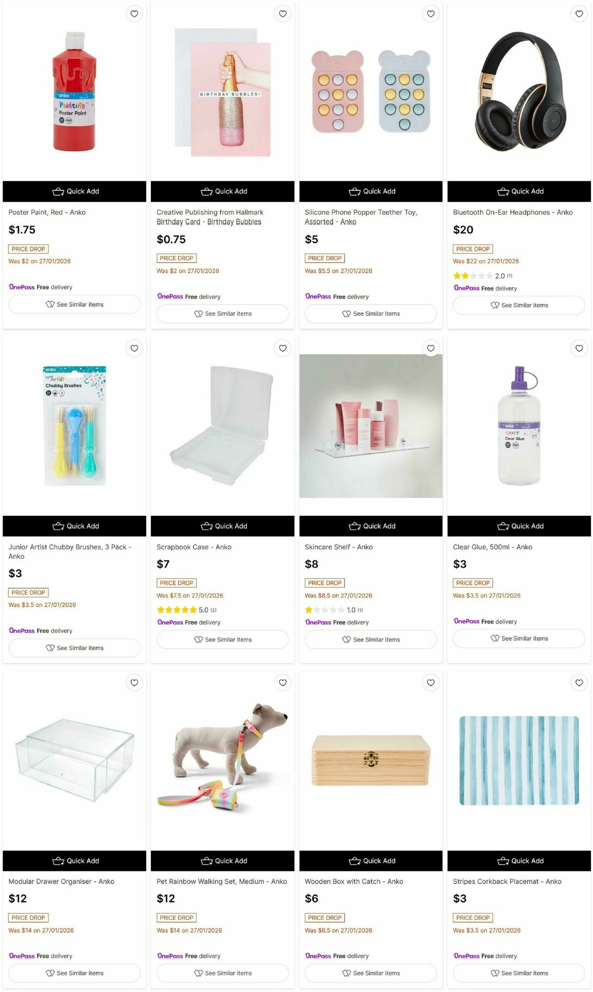 Target Catalogues from 11 February