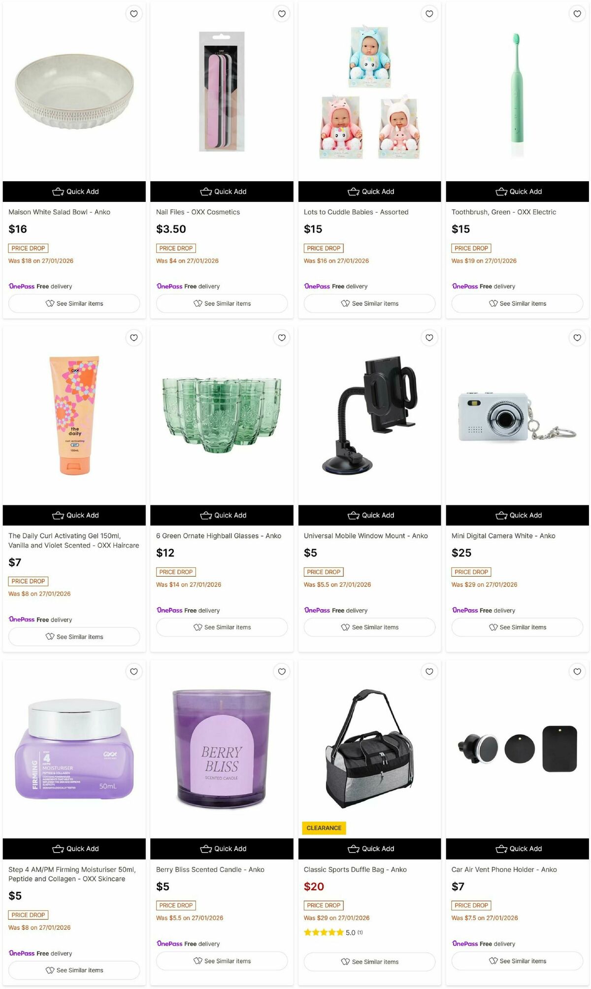 Target Catalogues from 11 February