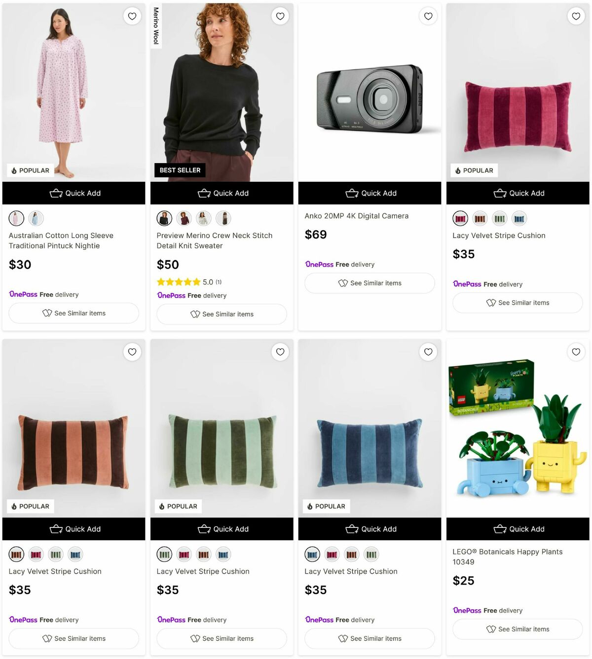 Target Catalogues from 27 April